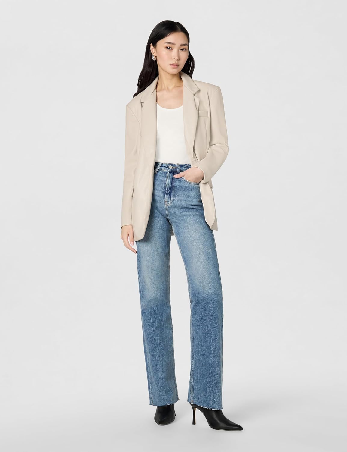 [BLANKNYC] Women's Faux Leather Blazer - Image 6