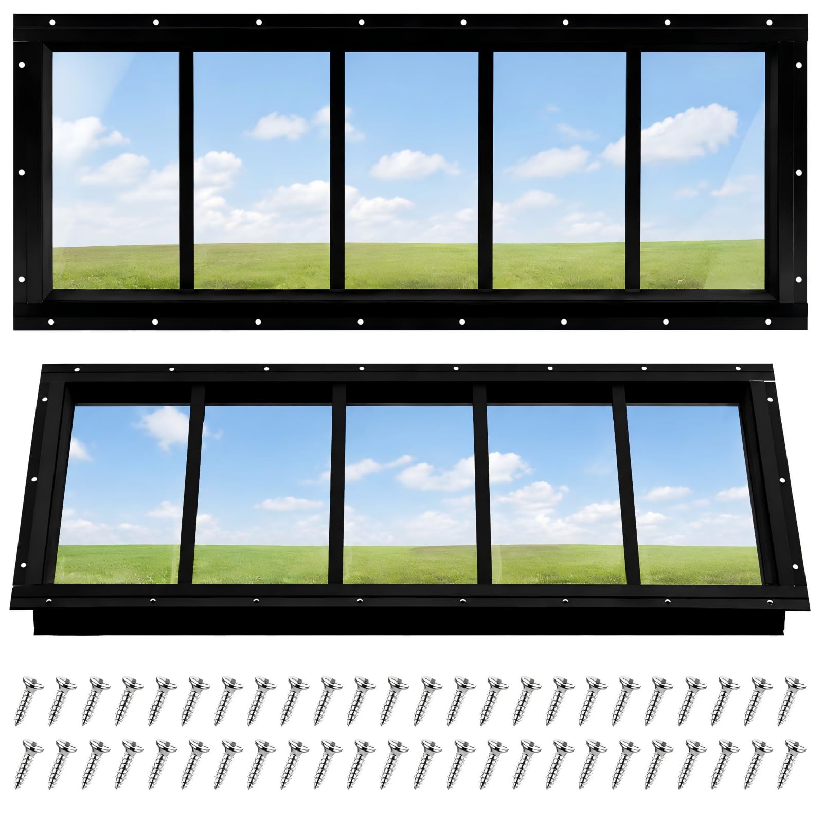 Tandefio 2 Pack 10 x 35 Shed Window