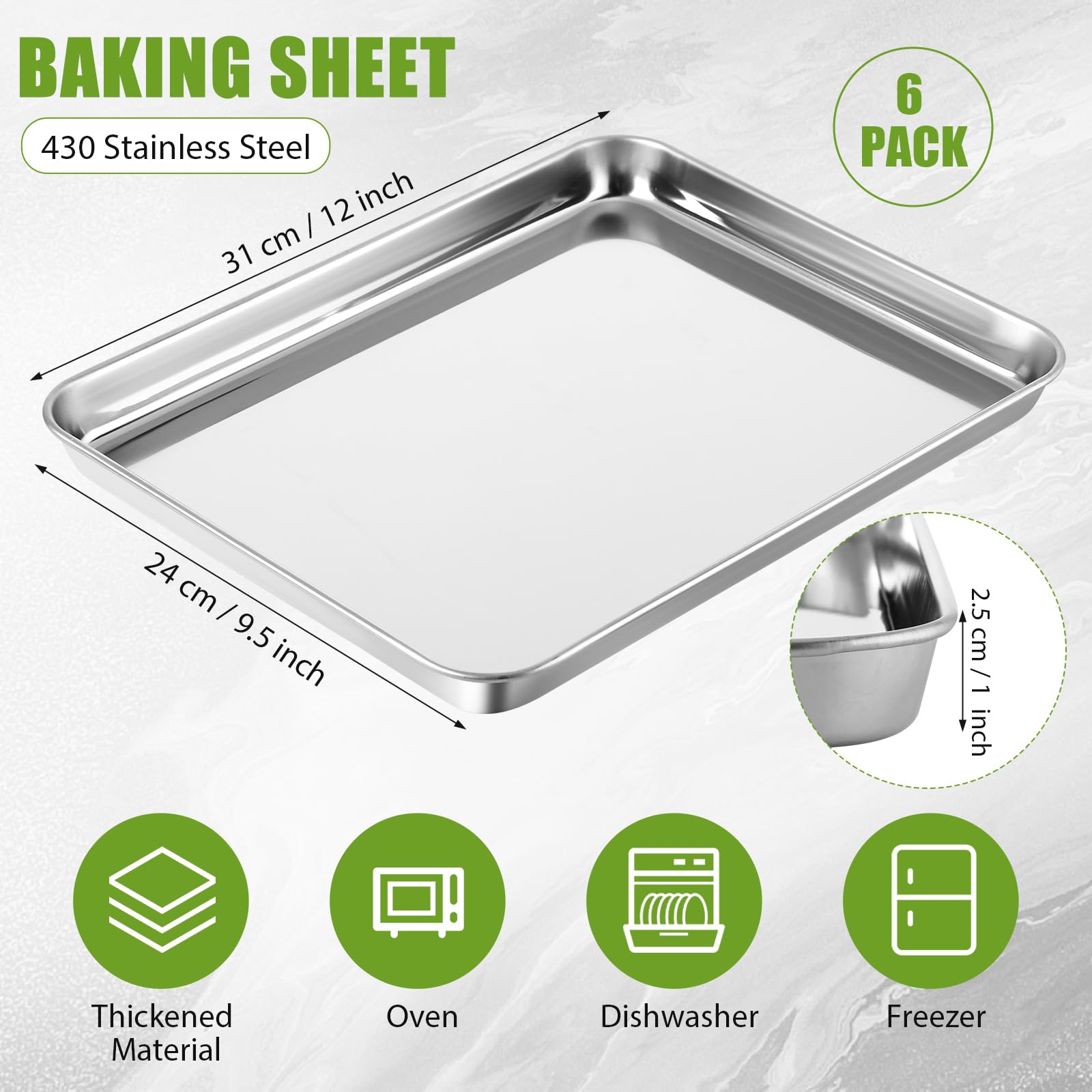 Plaque De Four | Plateau Et Grille Pour Four En Acier Inox | Grille De Four Universelle | EUROXANTY Accessoires De Cuisine | 22 X 30 Cm