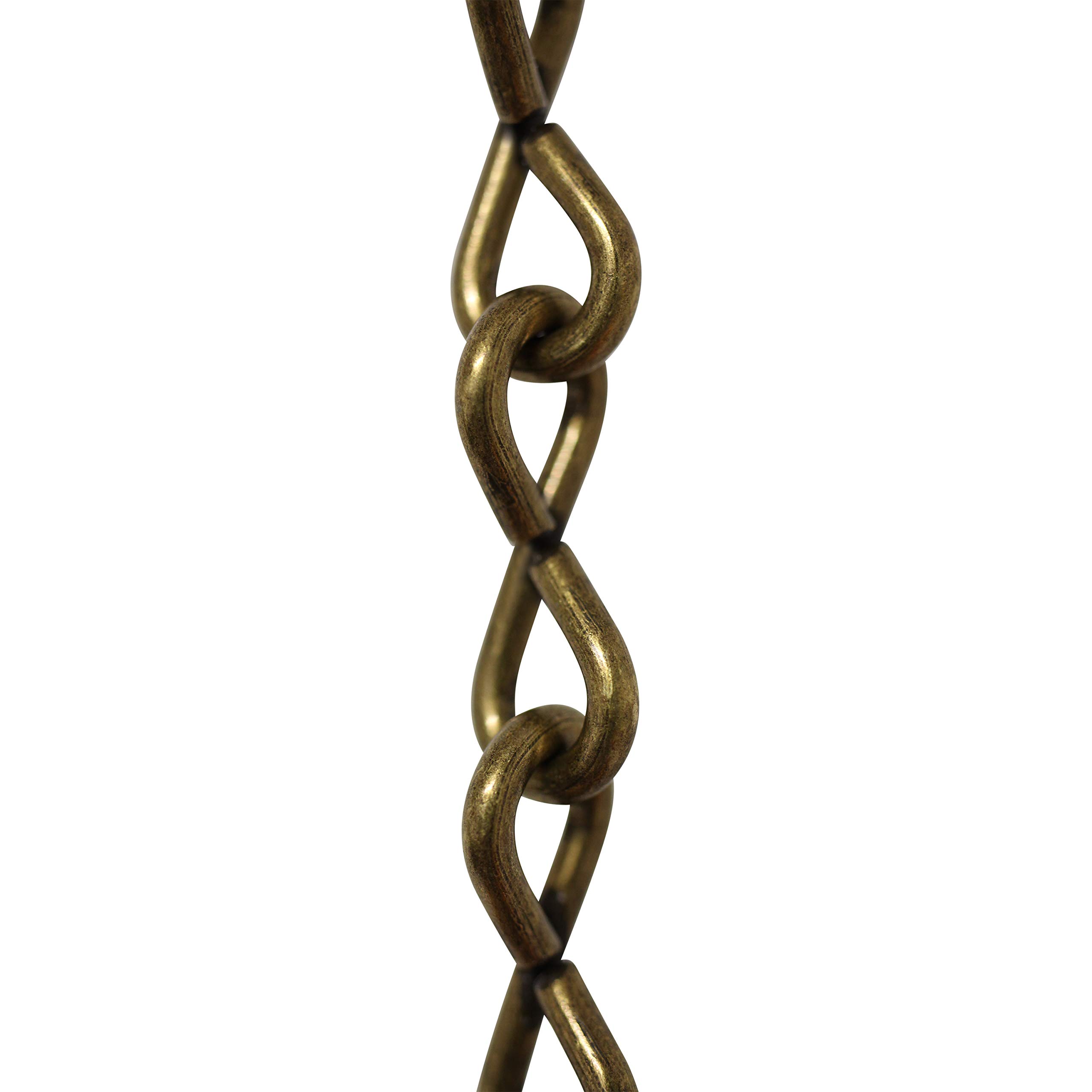 RCH Hardware CH-S50-12-AB Steel Basket Chain 13 Gauge, Antique Brass (1 Foot)