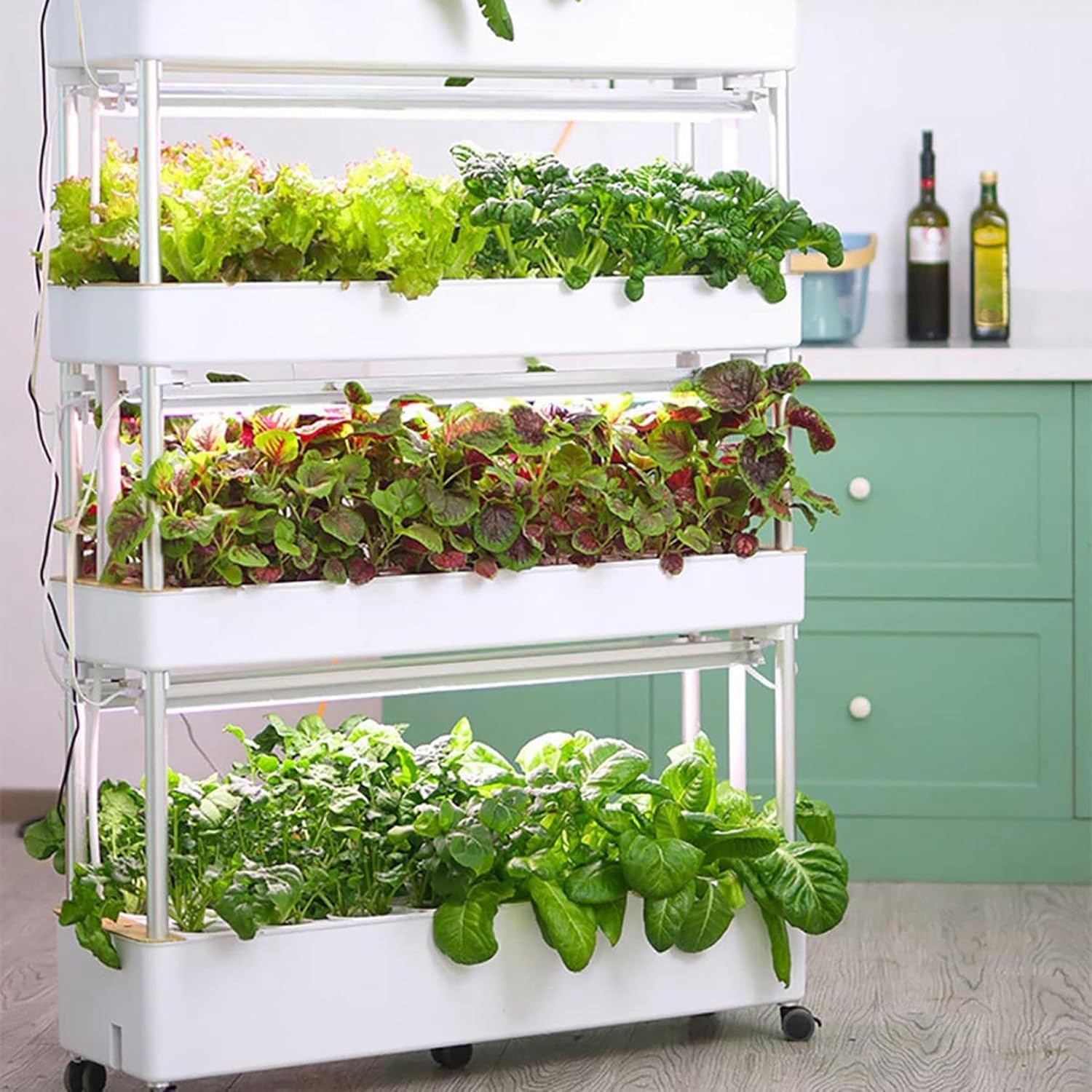 Arrosage Automatique Système de Tour hydroponique - Kit de Jardin Vertical d'intérieur for légumes à Feuilles et à tiges 1 pièce(120 Holes)