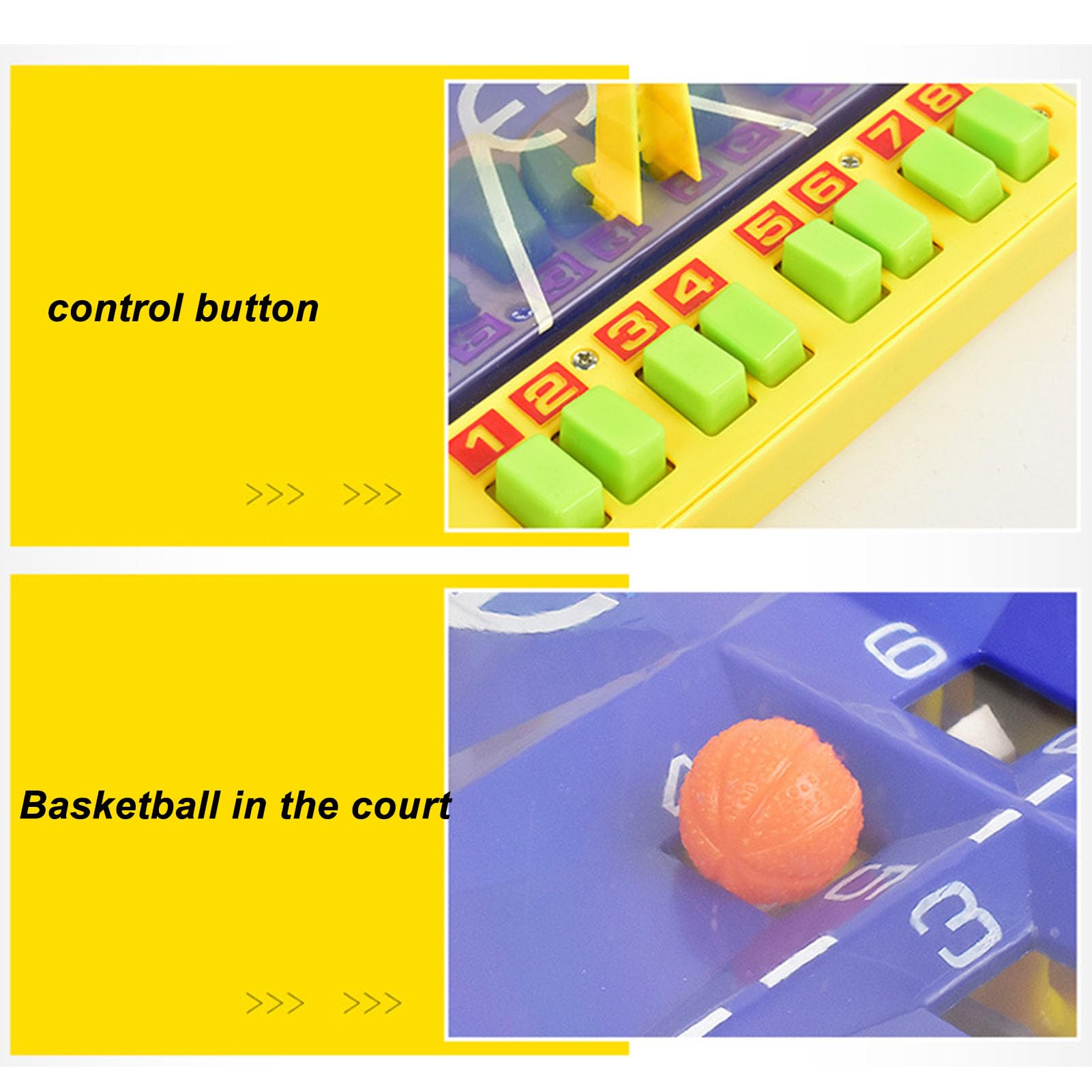 Zerodis Finger-Basketball-Tischspiel, Sicheres Interaktives Basketballspiel-Spielzeug, Verbessert die Fingerfertigkeit, Koordinationsfähigkeit, Emotionale Kommunikation, 2 Spieler für