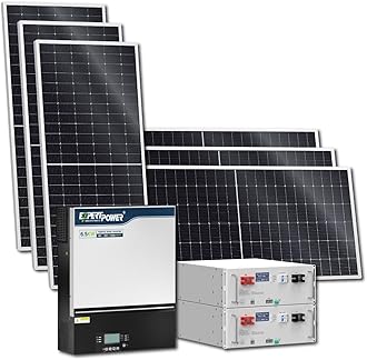 10KWH 3240W 48V-120V Solar Power System Kit | LiFePO4 48V 200Ah Battery, 3240W Solar Panels, 6.5KW Hybrid Solar Inverter, 120A MPPT Controller | Off Grid, Residential, Home, Cabin, Back Up