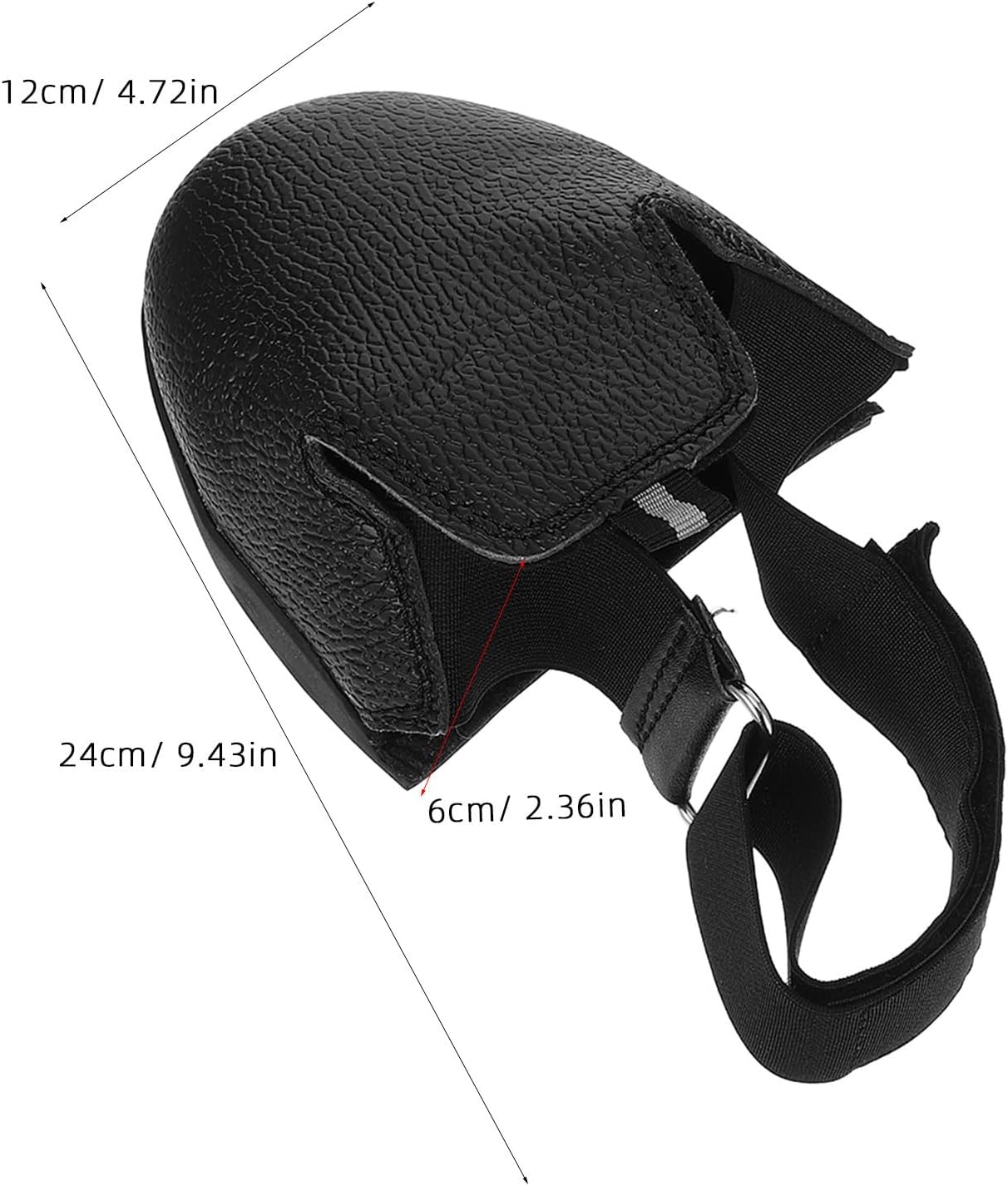 Hook and Loop Toe Protector Boot Covers for Construction Sites | Black Rubber Pu Steel Build, Multi Size Fit, Lightweight Non Slip Impact Head Guard