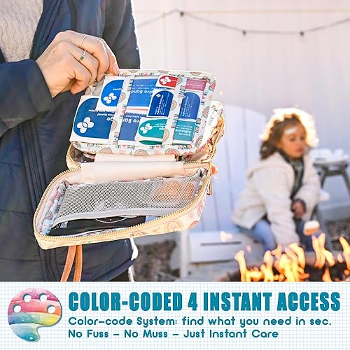 Miniatura 3 de EVERLIT Care Rescue Pack  Kit de primeros auxilios familiar para niños con 200 suministros médicos  Bolsa de almacenamiento compacta apta para