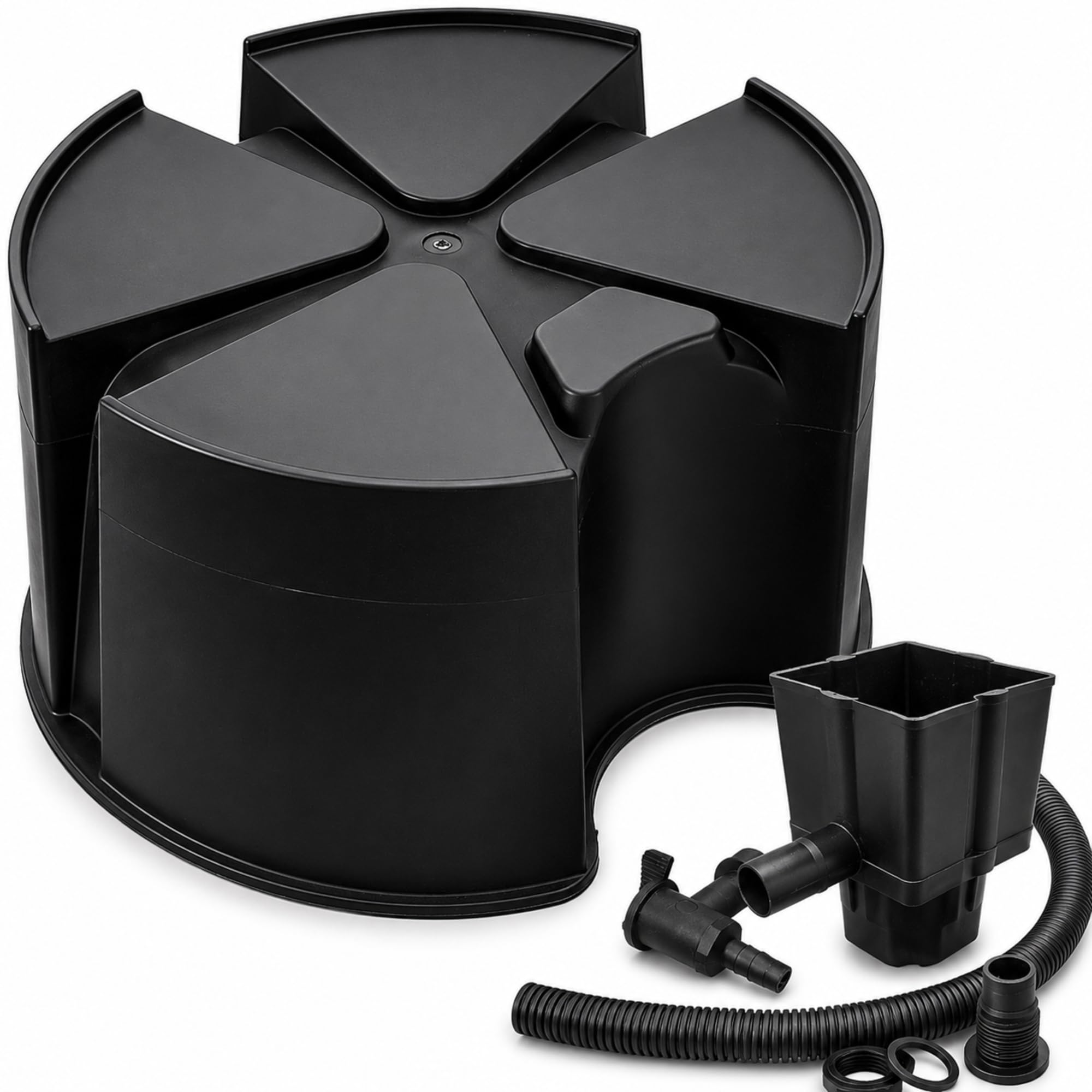 Water Butt Stand & Diverter Kit with Tap & Hose – Fits 200L/210L Water Butts & Barrels – Downpipe Connector Kit – Heavy Duty Rainwater Collection Accessories – UK Made