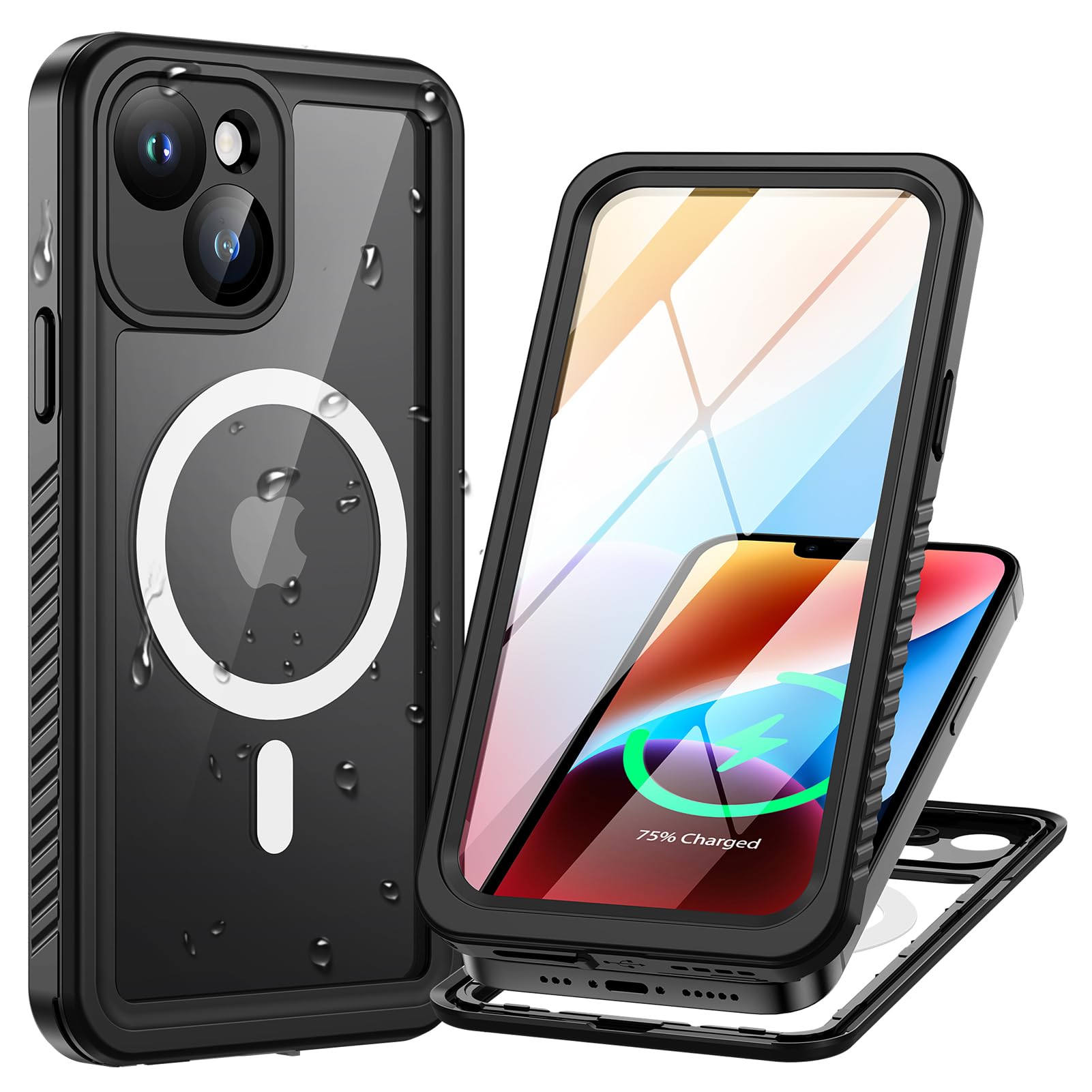 Coque pour iPhone 14 étanche antichoc compatible MagSafe intégrale IP68 - 8