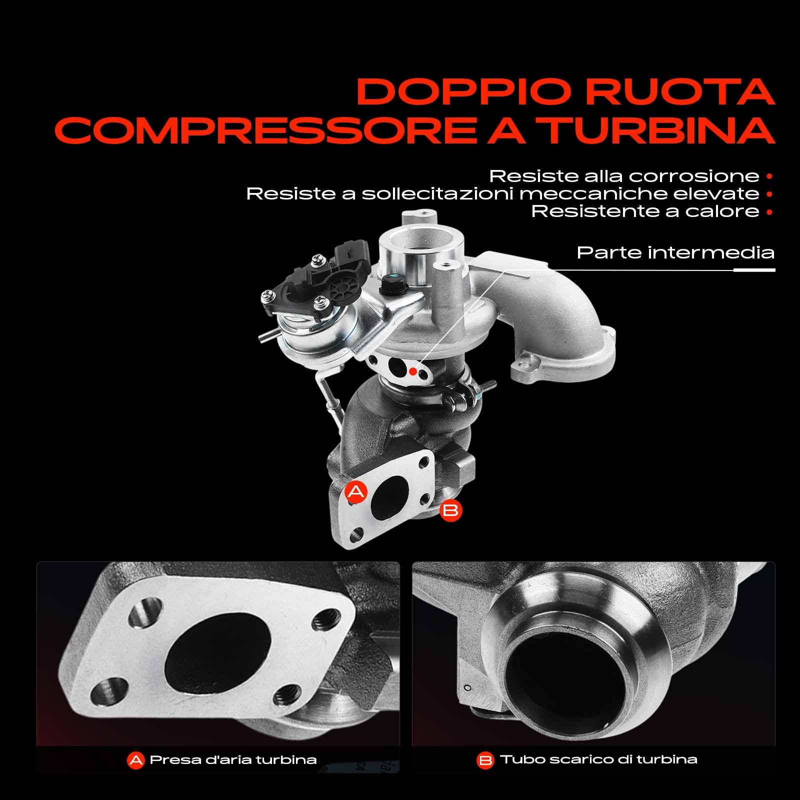 Frankberg Turbocompressori Compatibile con C3 II SC 1.6 HDi 2009-2016 C4 II B7 1.6 HDi 90 2009-Oggi Sostituisci# 9673283680