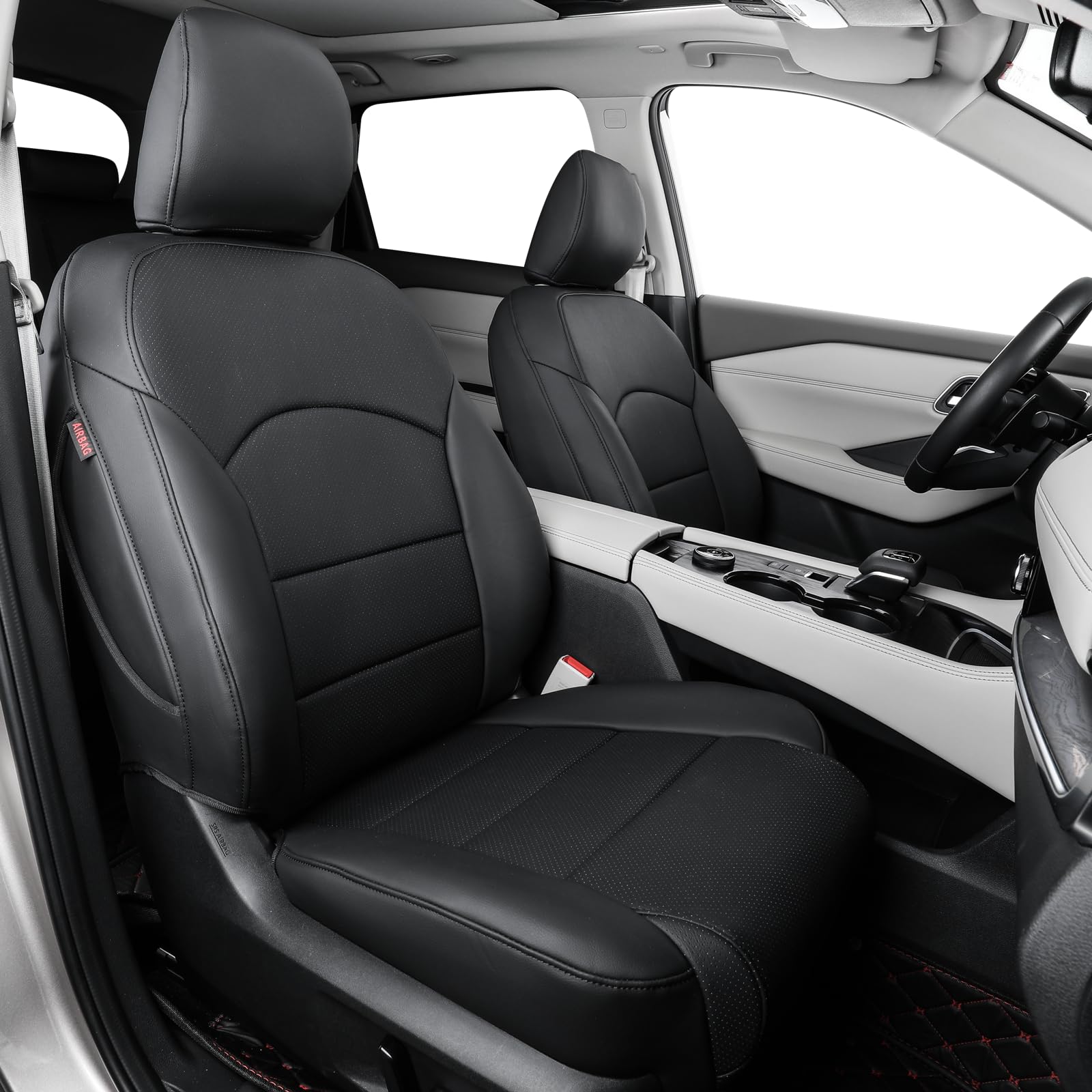 coverdream Altima Waterproof Leather Seat Covers Custom Fit for 2019-2024  2025 Nissan Altima Platinum,SV,SR,S,SL,Full Coverage,Airbag Compatible Car