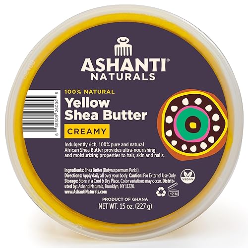 Miniatura 3 de Bundle  Barra de jabón negra africana de 8 onzas (lavanda)  Manteca de karité cremosa amarilla sin refinar cremosa 15 onzas