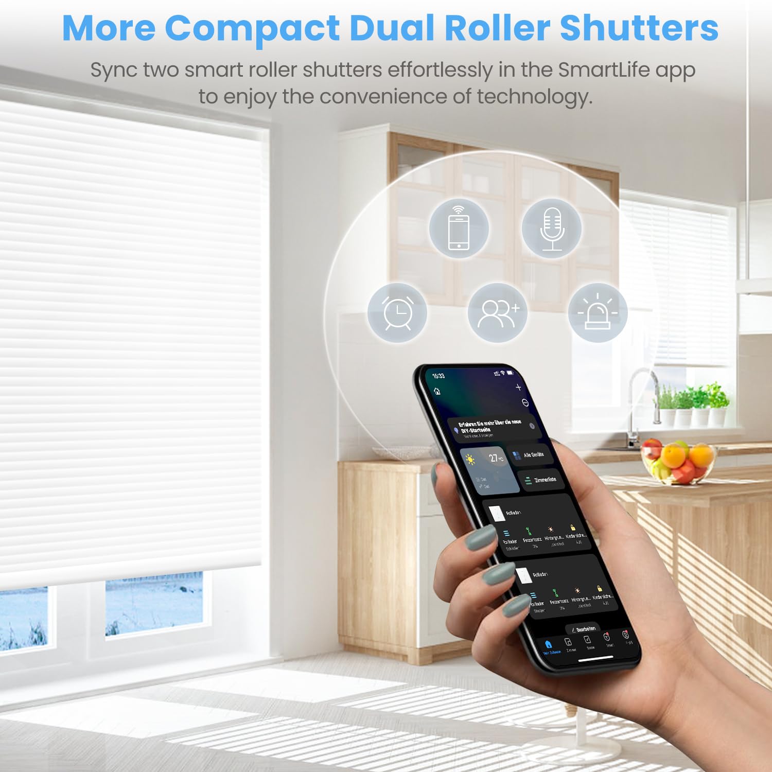 SMARTERCURRY [Gen6.1] 2 Fach Smart WLAN Rolladenschalter, Unterputz | Smart Prozentgenaue Steuerung Jalousieschalter, Rolladensteuerung mit Neutralleiter, APP-Fernbedienung/Timer mit Google/Alexa