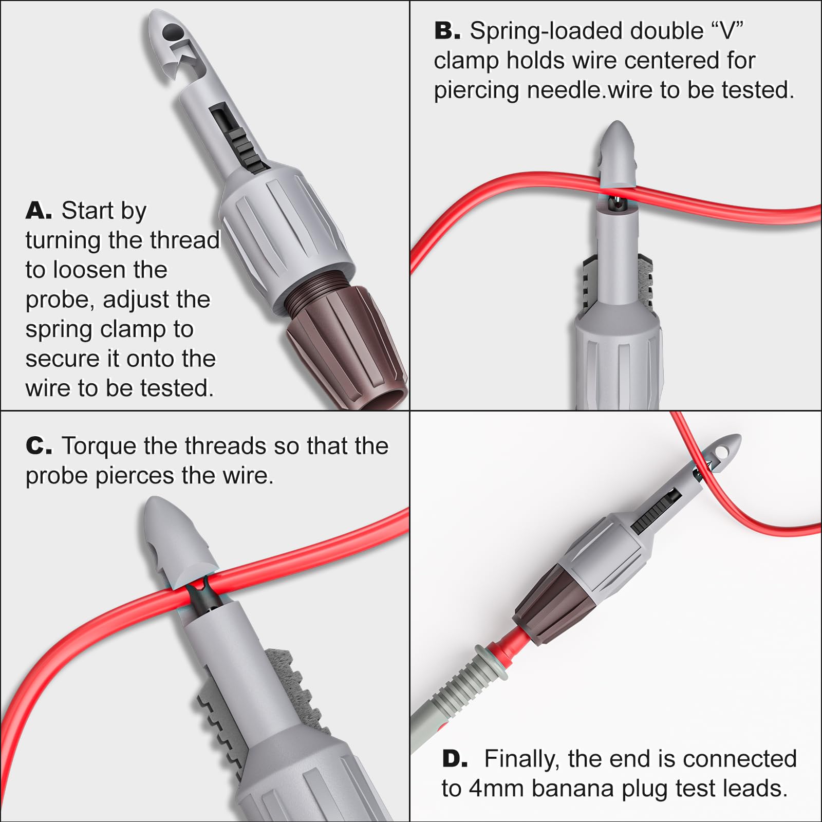 Goupchn 2PCS Heavy Duty Wire Piercing Probes, Brown — Amazon image 5