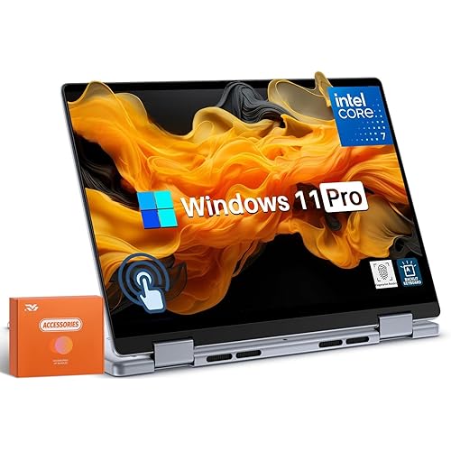 Dell 2-in-1 Laptop, Intel Core 7 150U CPU, Copilot-AI, 14" FHD+ Touchscreen, 32GB DDR5 RAM, 1TB SSD, Intel Graphics, Fingerprint, Long Battery Life, Windows 11 Pro,Microsoft Copilot w/RH-Accessories