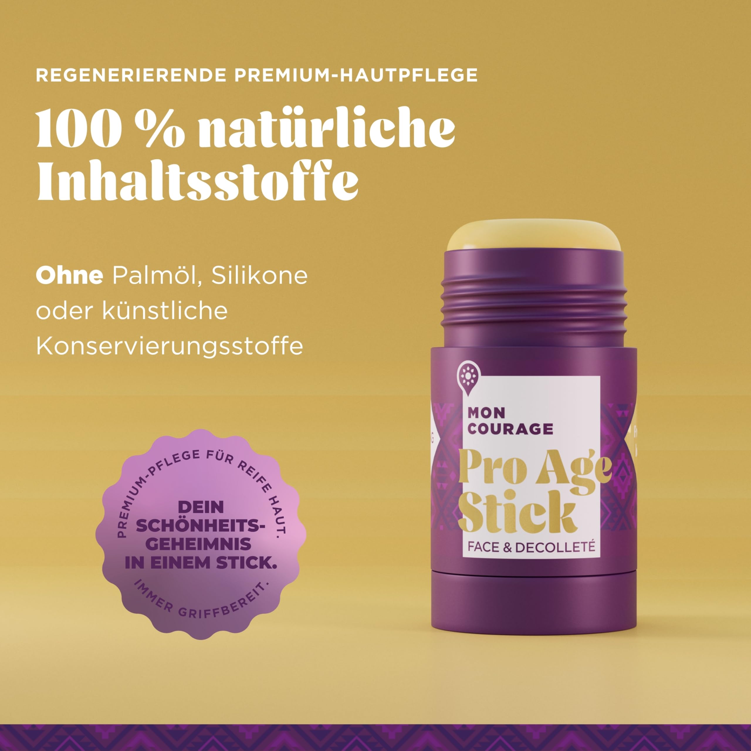 Pro Age Stick [SOFORT STRAFFEND] Faltencreme mit Soforteffekt - Vegane Anti Aging Creme Frauen - Anti Faltenreme für reife Haut - Antifaltencreme Soforteffekt durch Kaktusfeigenöl