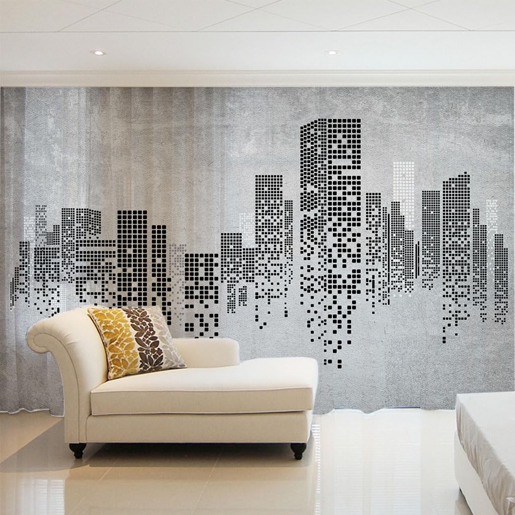 Rideaux et draperies intérieurs transparents voilages gris 132x215
