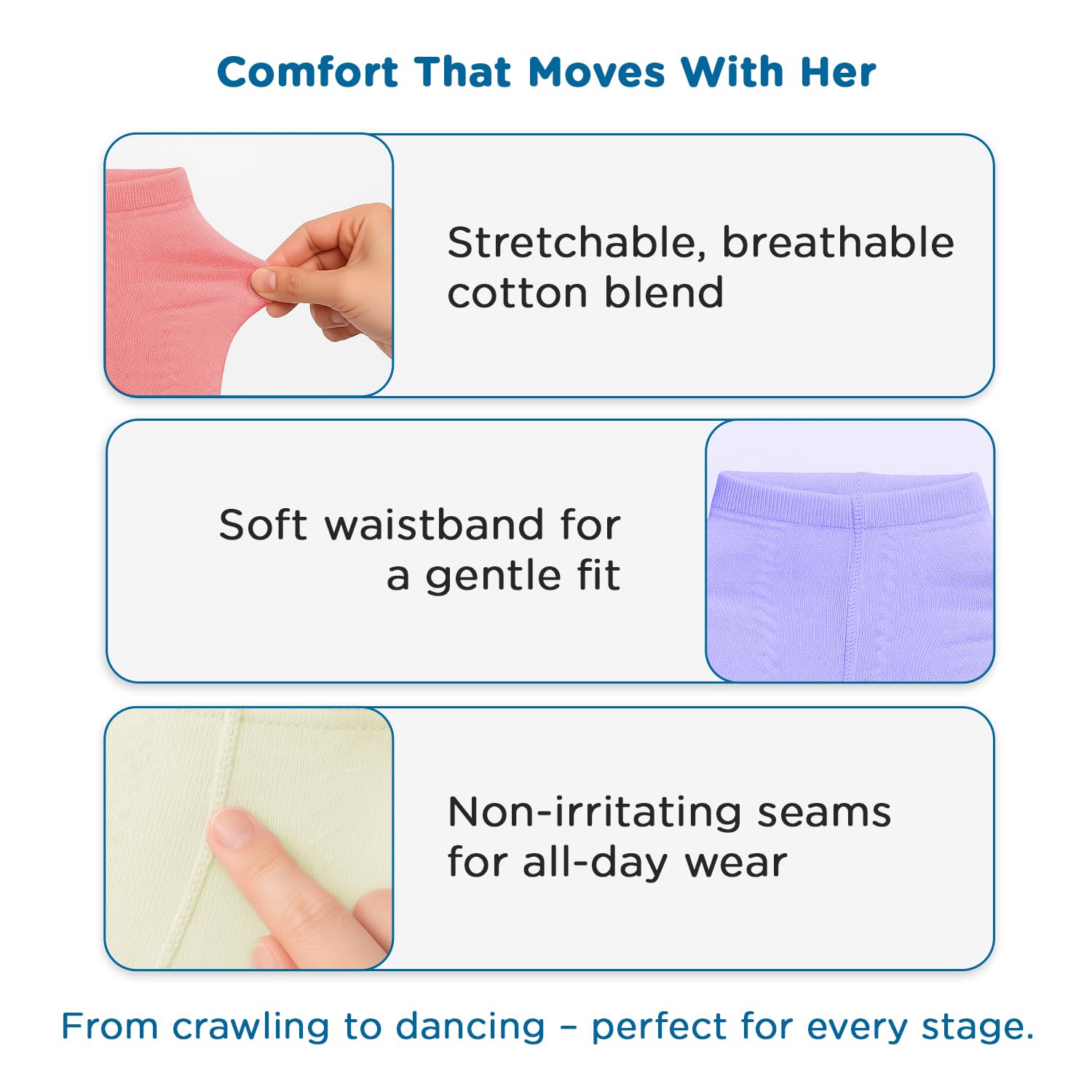 Mee Mee Baby Stockings | Unisex Lights | Full Length | 100% Cotton |Stretchable| Snug Fit |Unisex Stockings | Pk of 2-D PINK_WHITE (0-6 Month) 1