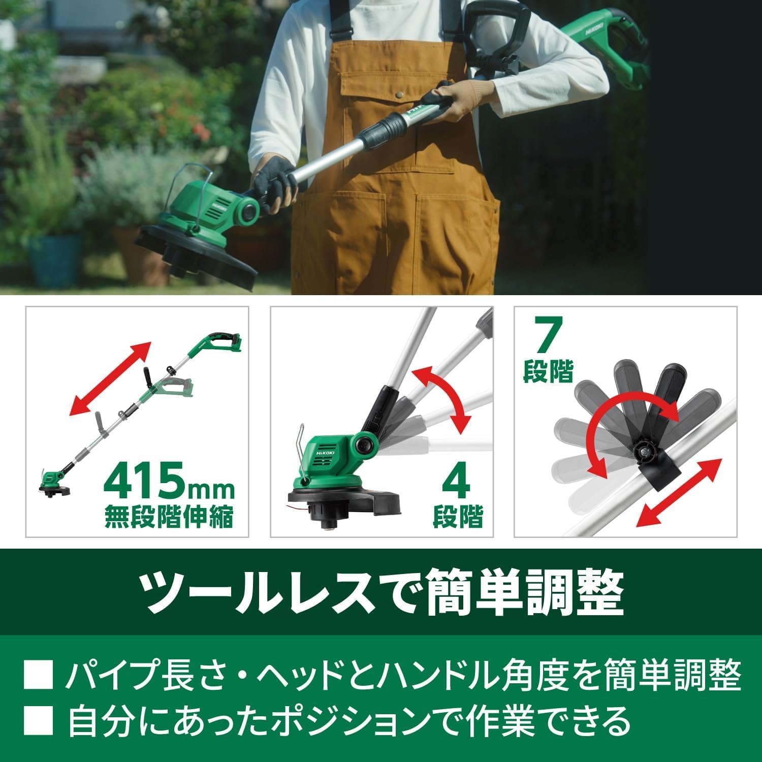 Amazon | 【セット買い】HiKOKI(ハイコーキ) 18V充電式草刈機 CG18DGA