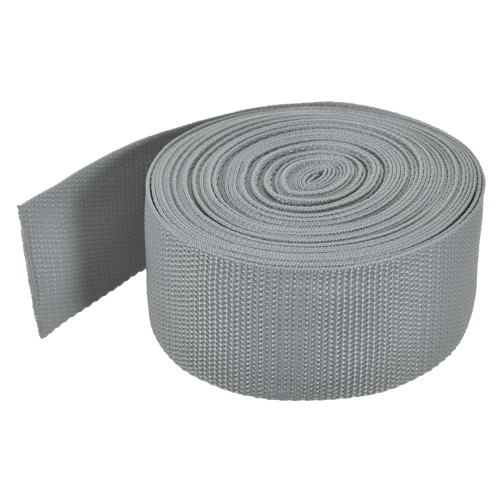 MECCANIXITY Lightweight Polypropylene Webbing Strap 2" 10 Yard Backpack Strapping Band Grey for Outdoor Luggage Cargo Straps