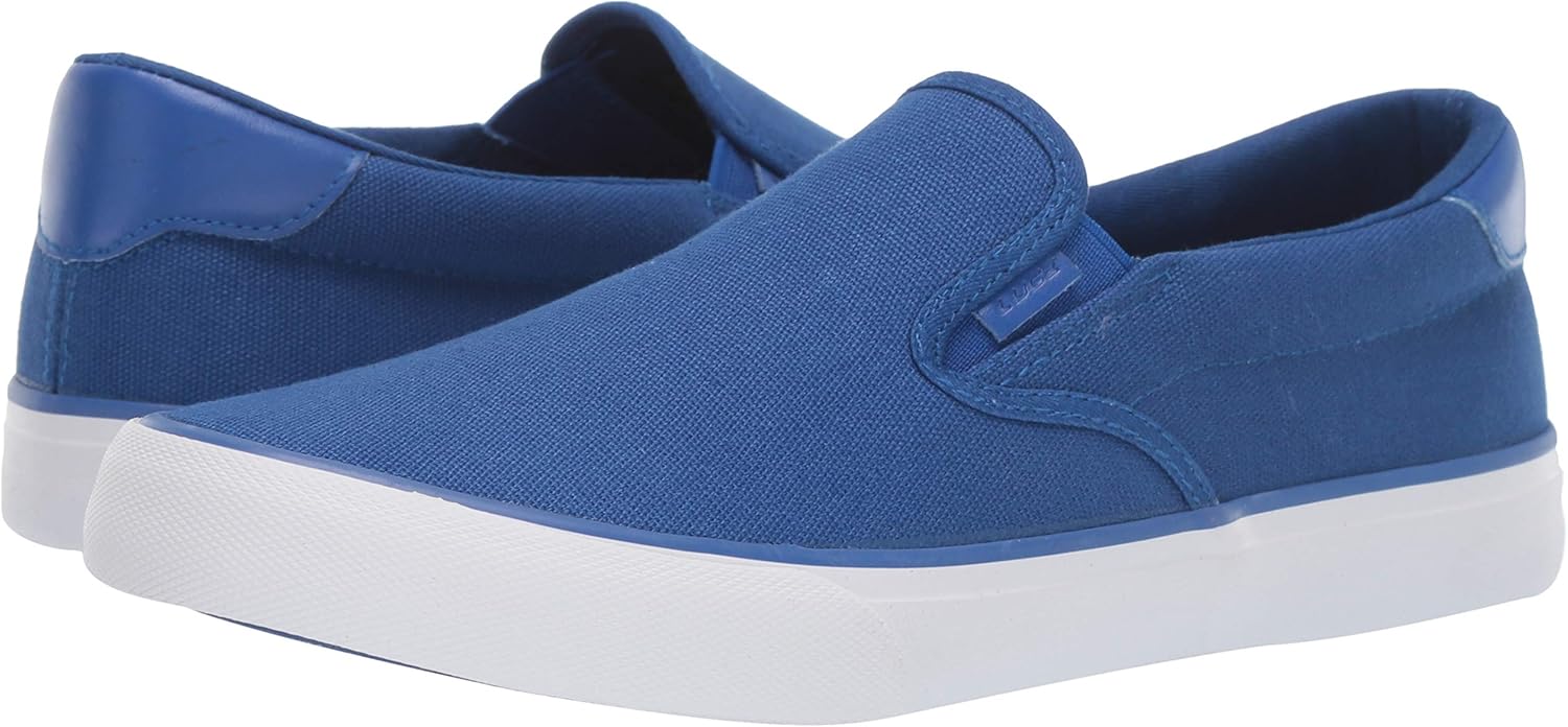 Lugz Men's Clipper Classic Slip-On Fashion Sneaker 9.5 Royal Blue/White