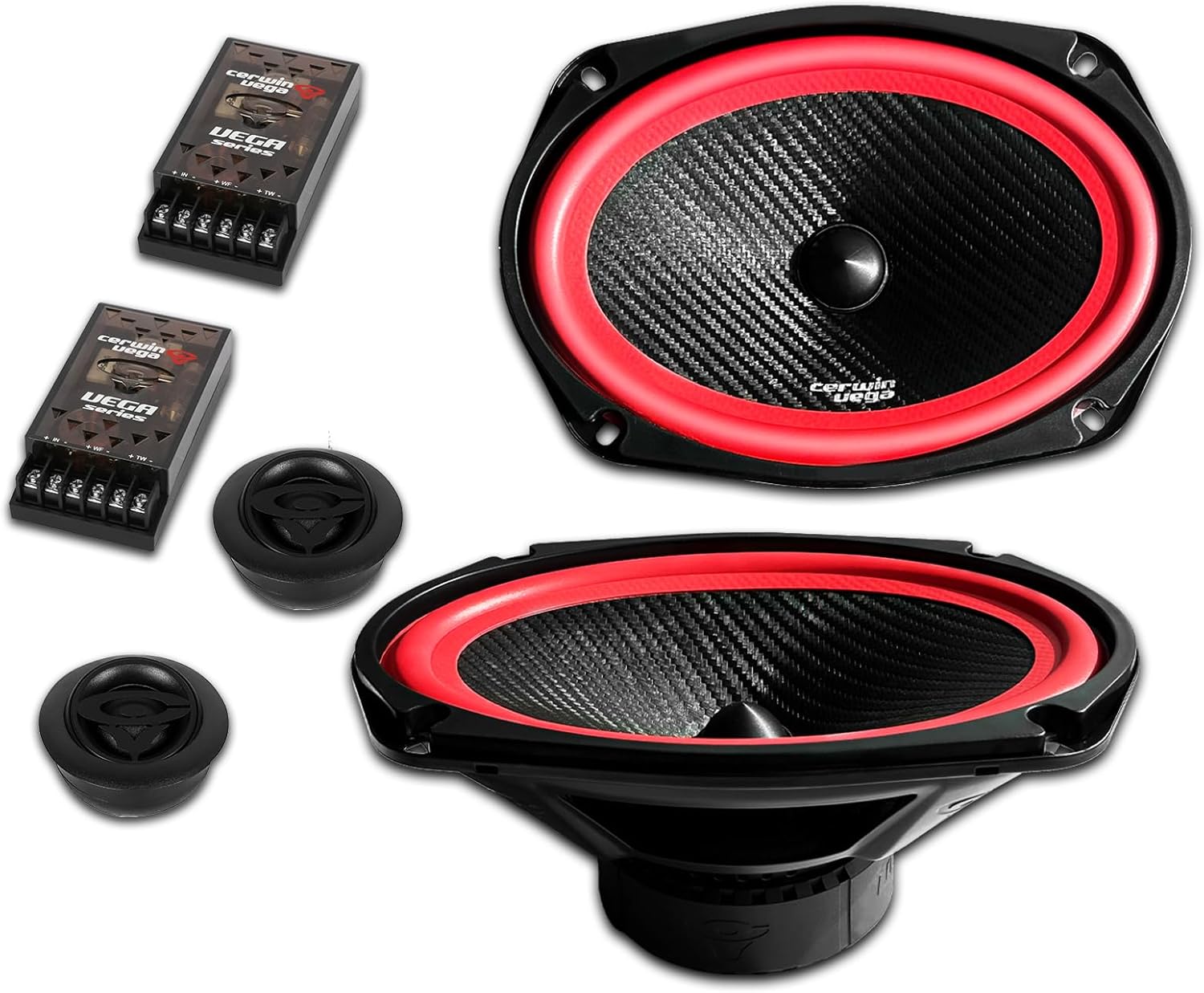 CERWIN-VEGA! “Vega Series 8” 2-Way Component Full Range Speaker System, 540W Max Power Premium Quality Coaxial Car Audio Speakers- Sold in Pairs