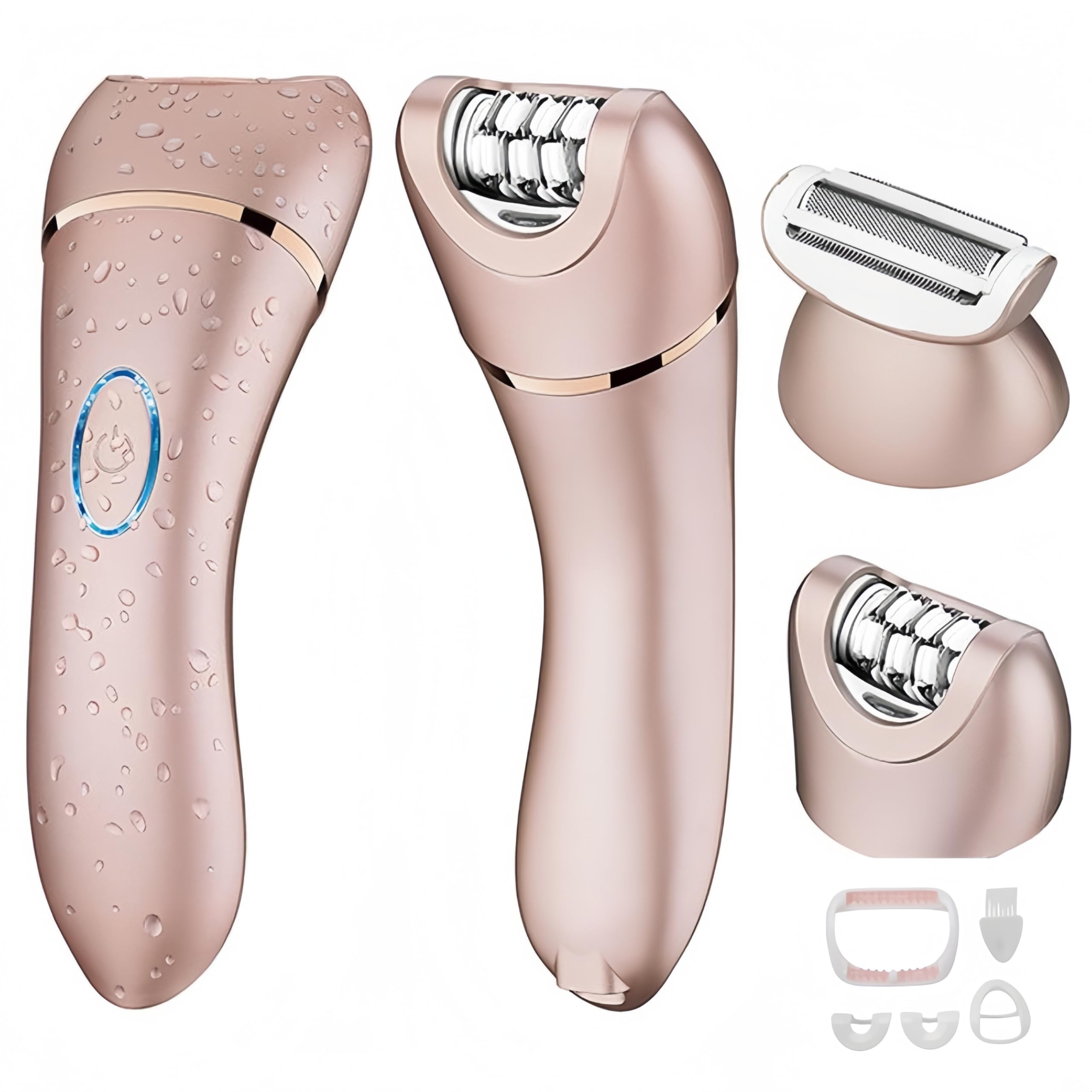 Ladies Electric Epilator Set, 2-in-1 Facial & Body Epilator & Shaver, IPX6 Waterproof