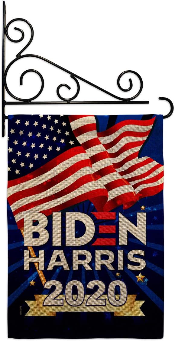 Biden Harris 2020 Burlap Garden Flag Patriotic President Democrat Republican Tea Party United State American Election Small Decorative Gift Yard House Banner Double-Sided Made In USA 13 X 18.5