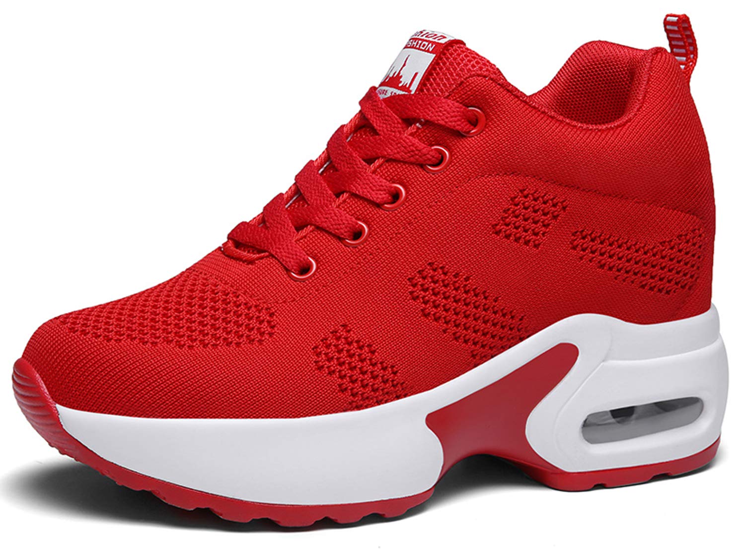 AONEGOLD Sneakers Donna Zeppa Scarpe da Ginnastica Sportive Running Fitness Casual Tacco Zeppa 8.5 CM