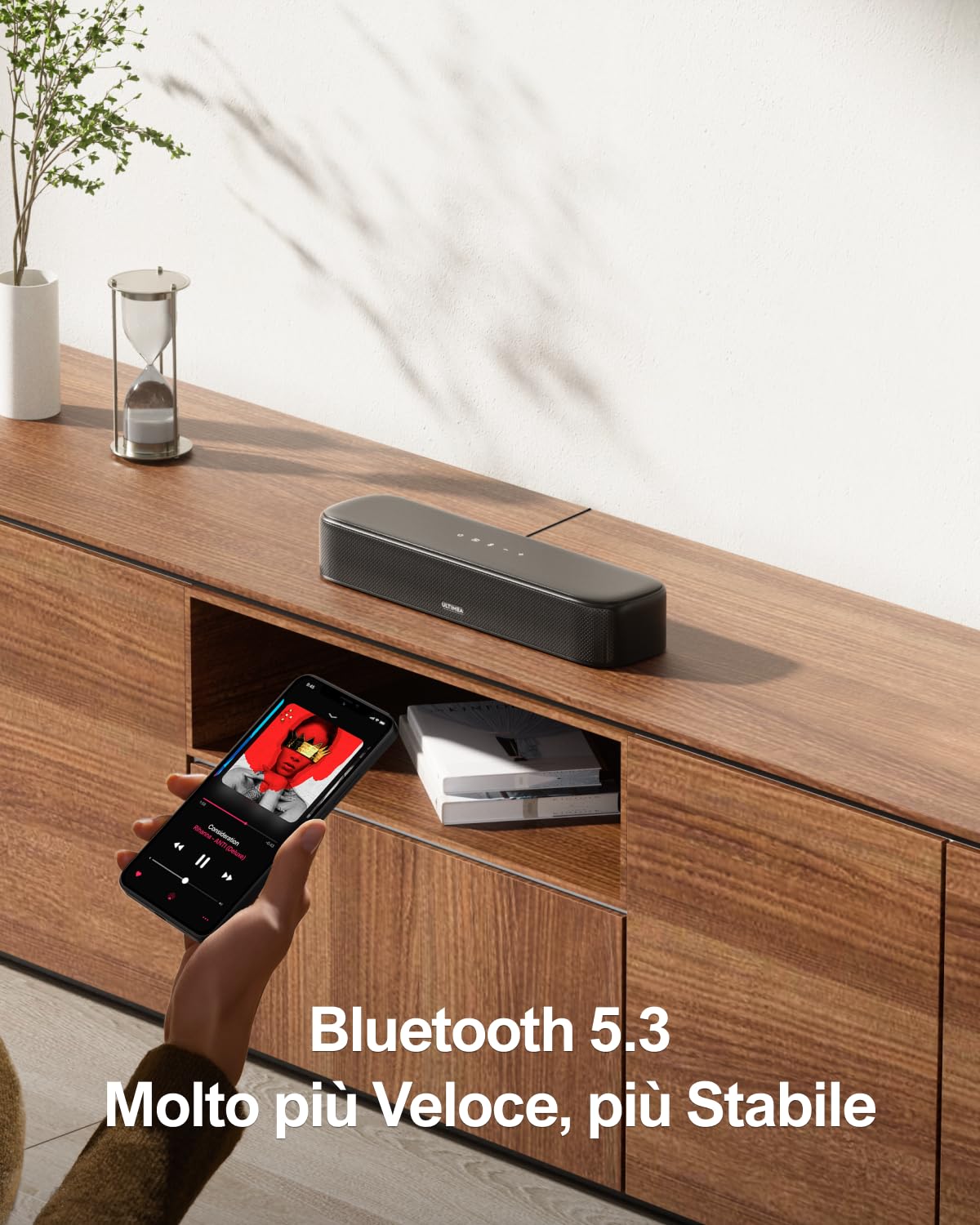 ULTIMEA 5.1ch Soundbar, Impianto Surround Virtuale per TV, App Controllo, Sound Bar per TV con Impianto Audio Home Theater, Soundbar Bluetooth con Subwoofer e 2 Altoparlanti Surround, Aura A30