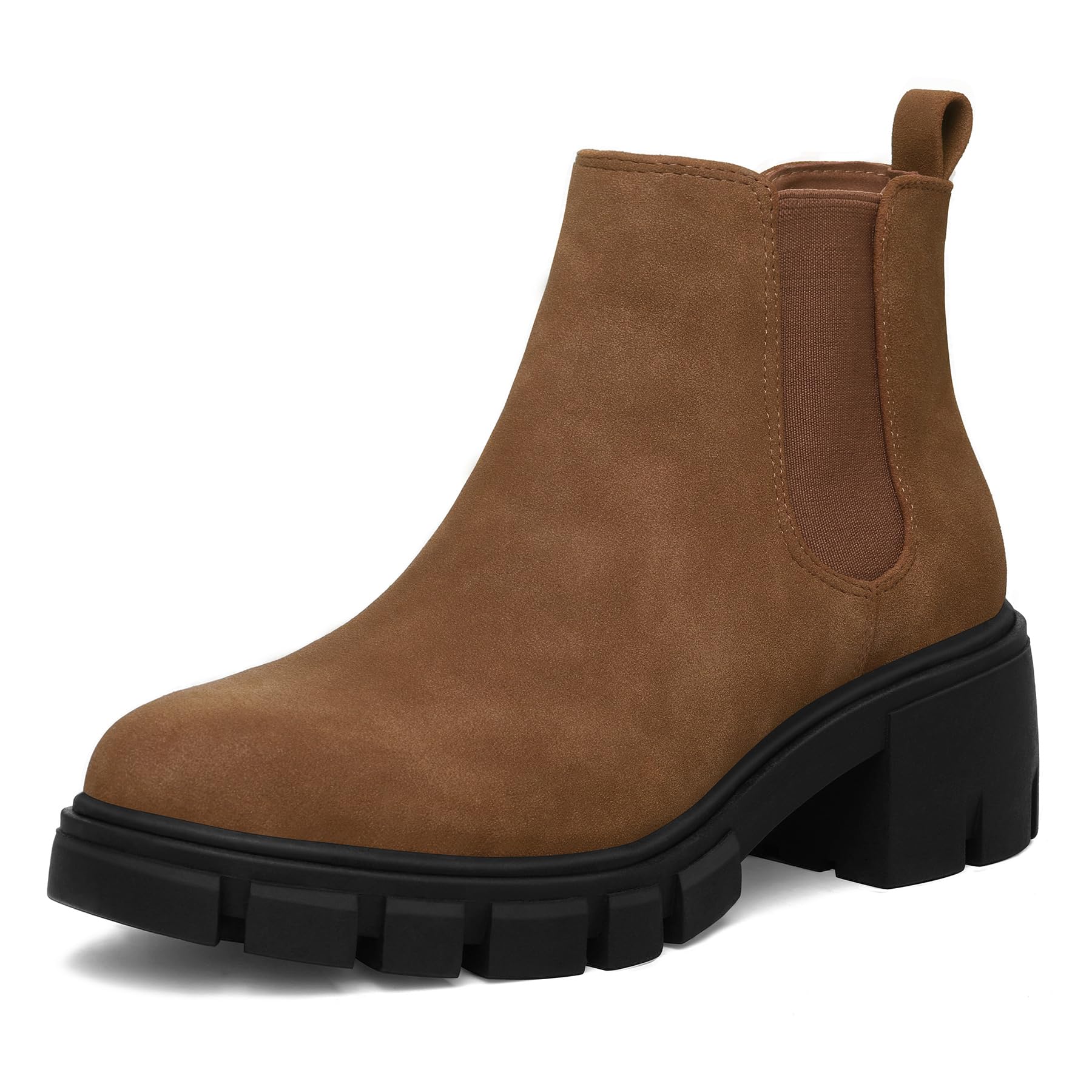 mysoft Women's Chunky Block Heel Chelsea Booties