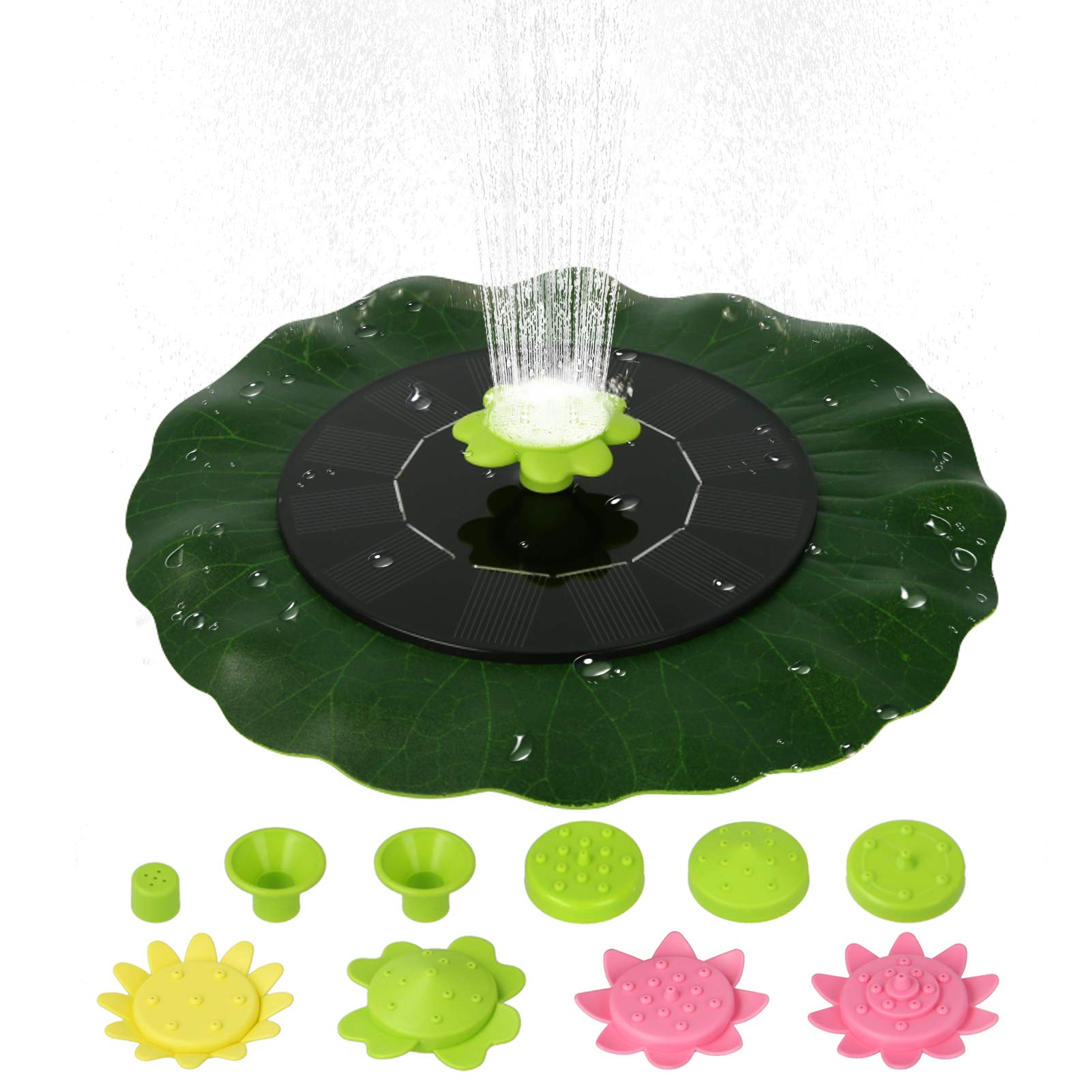 Buy Decdeal 6V 1W Solar Fountain Pump Lotus Leaf Shape Floating
