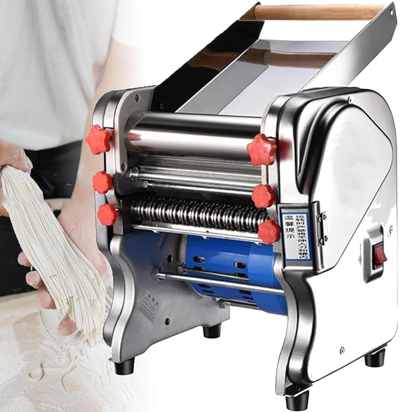 Máquina Eléctrica para Hacer Pasta, Máquina Automática De Fideos, Máquina Eléctrica para Hacer Pasta Comercial/máquina Automática para Hacer Pasta con Fideos Ramen(Size:Fkm200)