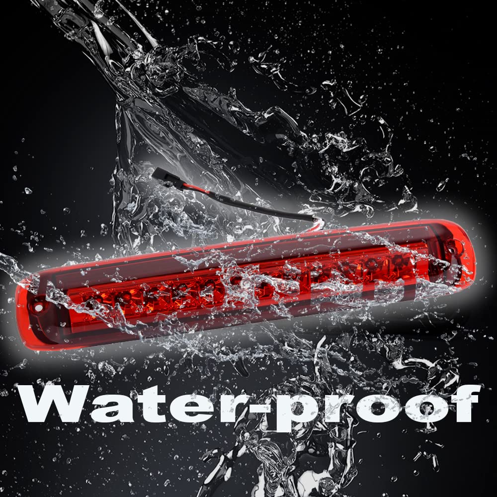 G-PLUS LED 3rd Third Tail Brake Light Cargo Lamps Compatible with Chevy Silverado GMC Sierra 1500 2500 3500 1999-2006 Red Lens