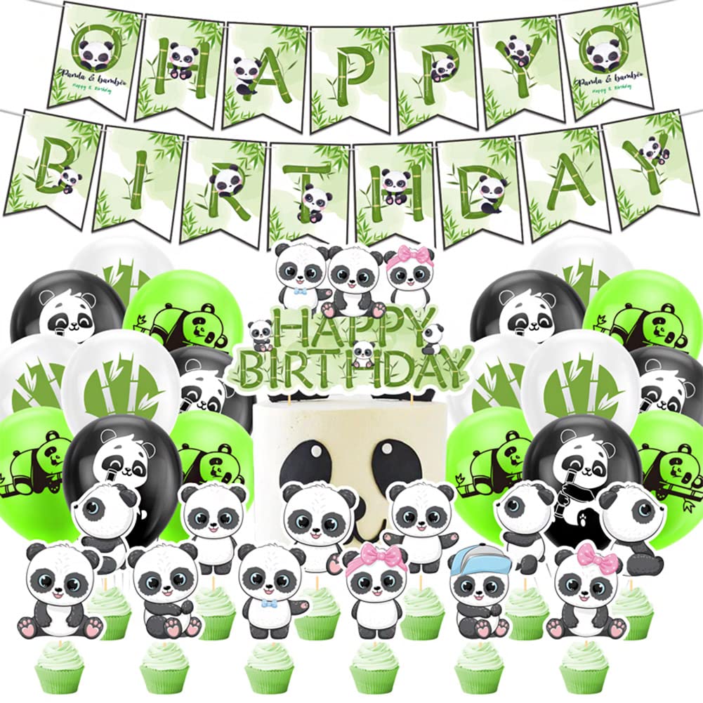 Buy Ropniik Panda Birthday Party Decorations,32 PCS Panda Party