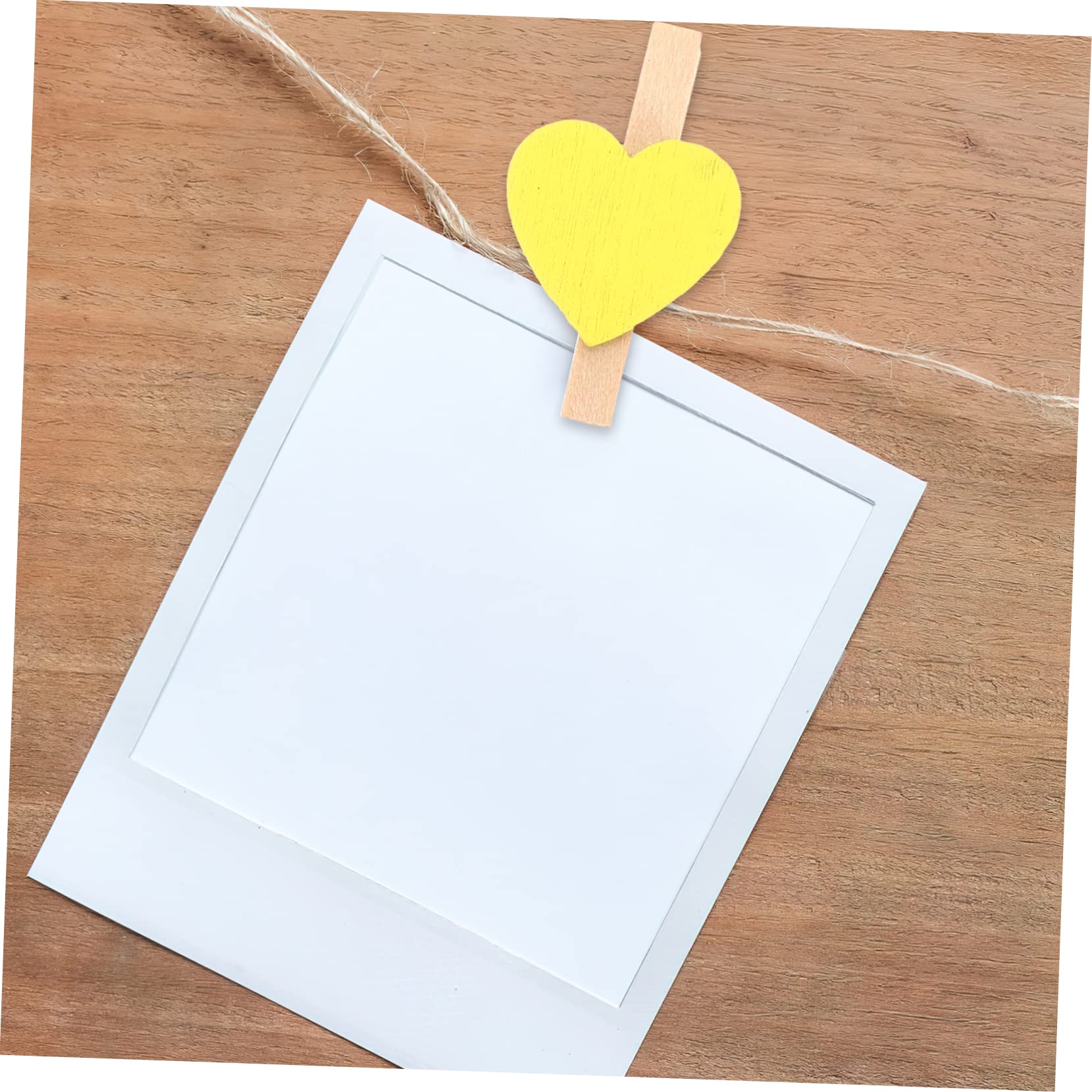 HOOTNEE 100Pcs Mini Heart Clothespins Decorative Photo Clips for Crafts Snacks and Home Decor Versatile and Miniature Clothespins for Holiday Supplies and