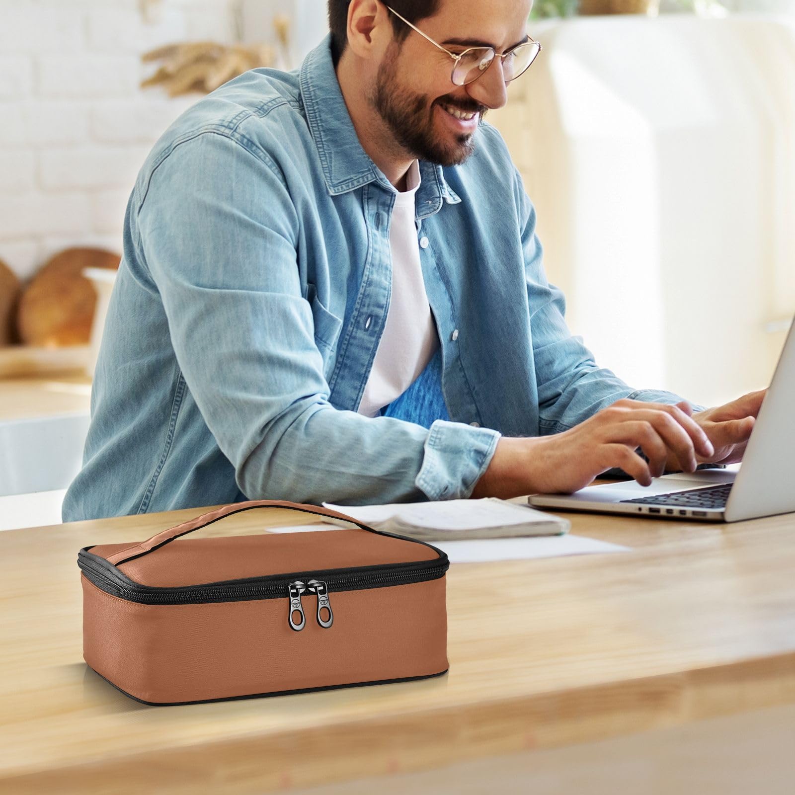 CHIFIGNO Borsa termica per il pranzo blu fiordaliso, per