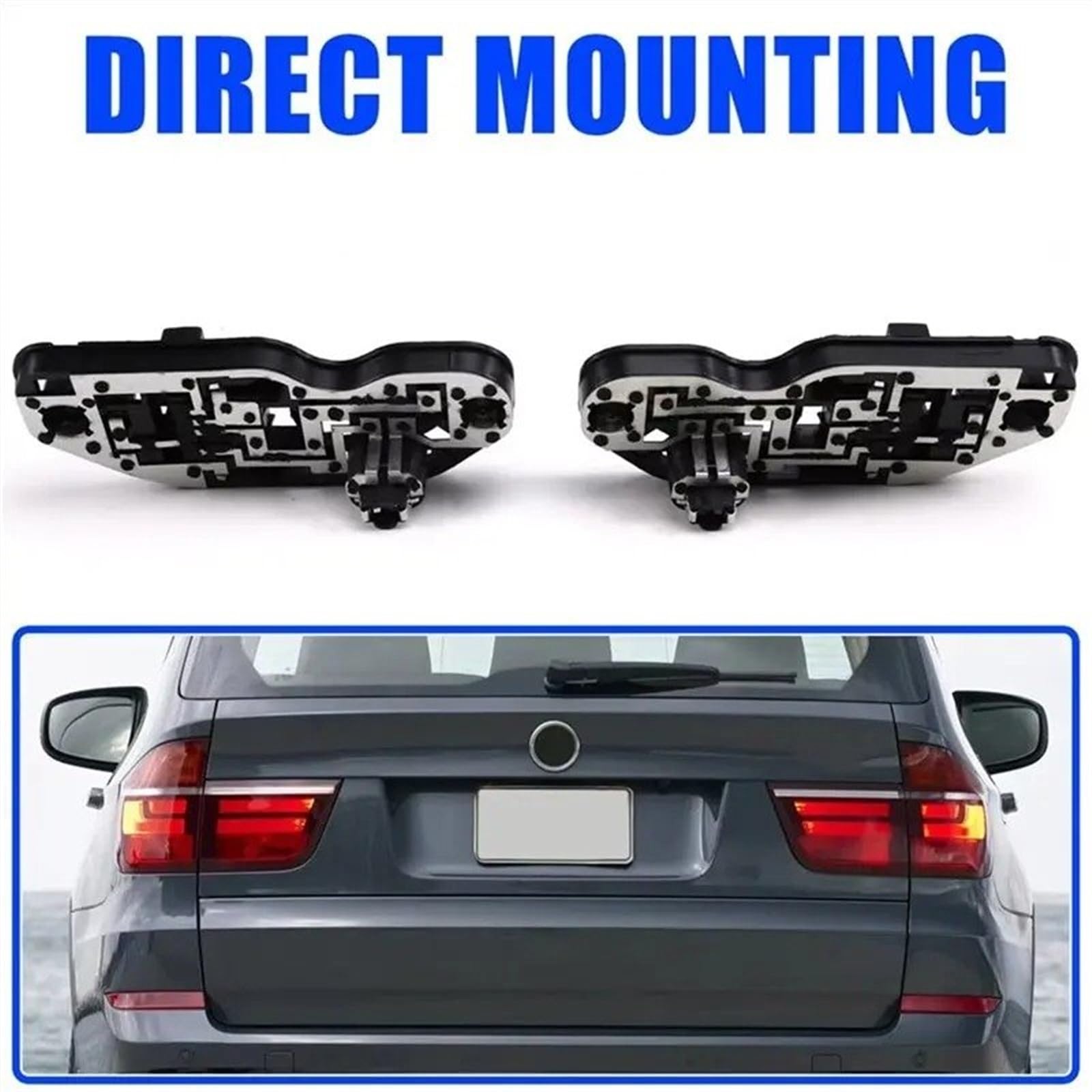 Base De Luz Trasera Compatible con BMW X5 E70 2008-2013, Portalámparas De Luz Trasera Derecha para Tapa del Maletero, Piezas De Automóvil 63217262575 63217262576