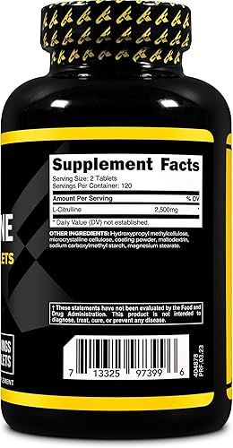 Miniatura 4 de Primaforce L-citrulina 2500 mg, 240 tabletas, 120 porciones