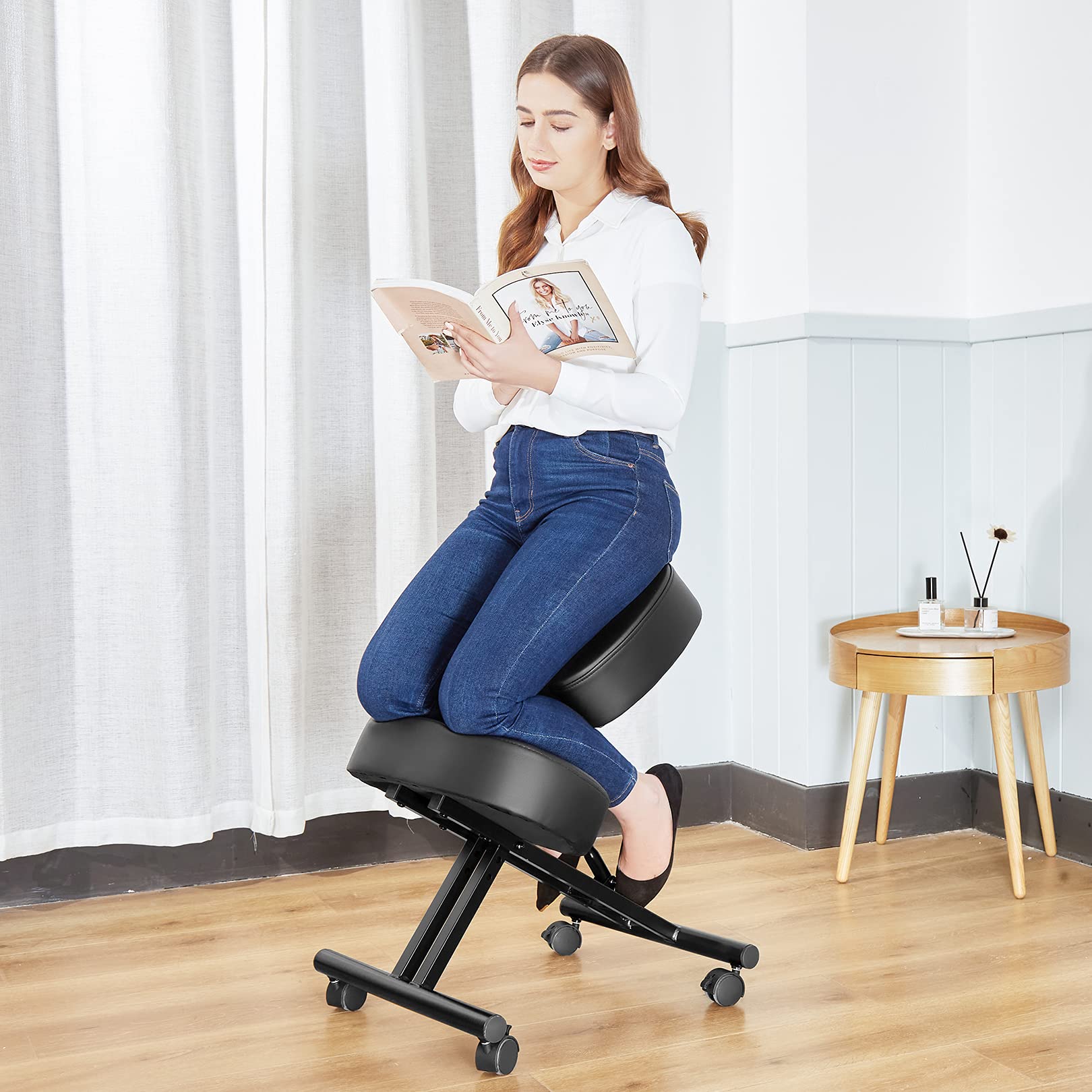 Ergonomic Kneeling Chair, Adjustable Stool for Home and Office