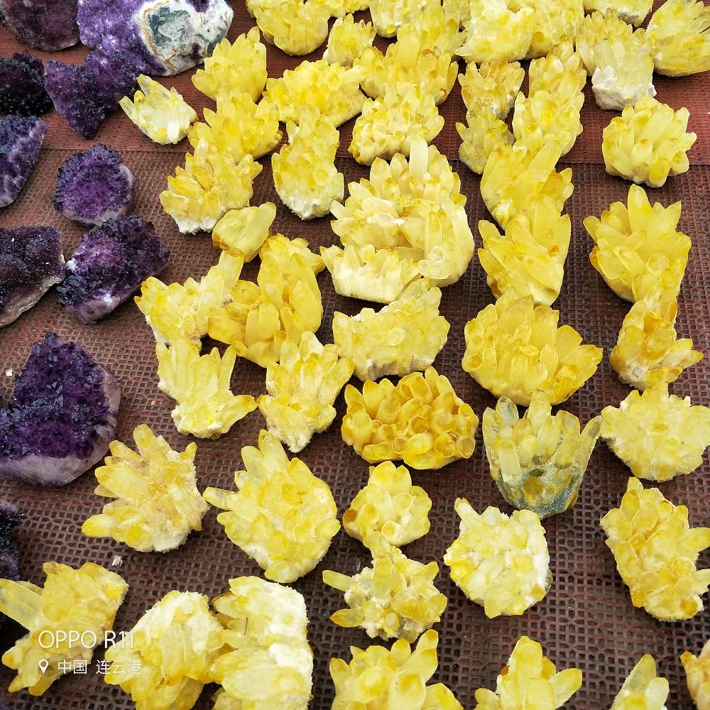 11㎏　希少 水晶 超特大クラスター　天然　イエロー　クリスタル　原石 11㎏希少 水晶 超特大クラスター天然イエロークリスタル原石