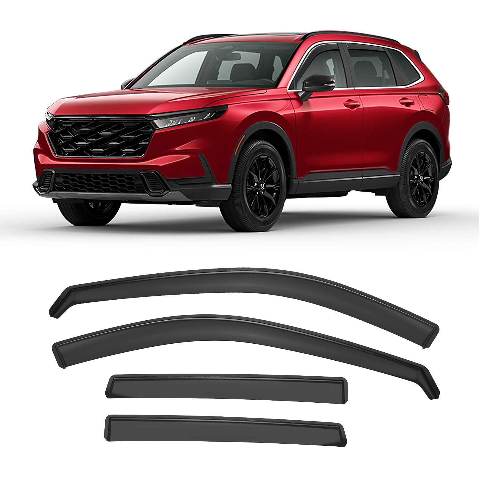 Photo 1 of ACLONG Black Rain Guards Window Visor Compatible with 2023 2024 CR-V (CRV) EX EX-L Sport Hybrid Touring in-Channel, Side Shatterproof Sun Visor, Window Deflectors, Vent Deflectors, 4-Piece Set Fit for Honda CRV 2023 In Channel