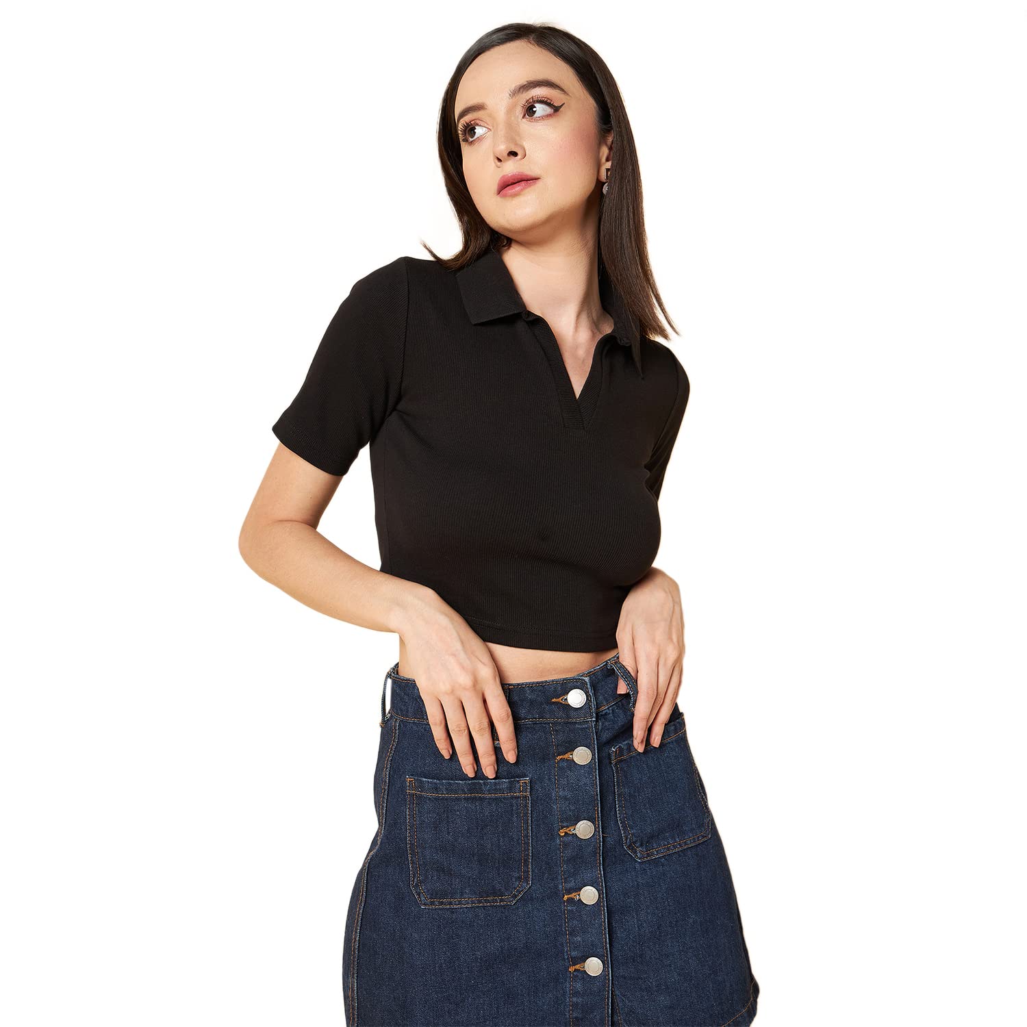high star Women's Solid Regular Fit Tops-picture-37