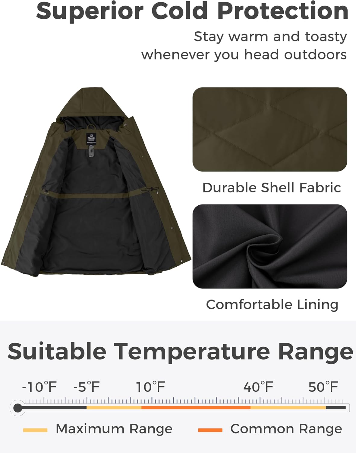 wantdo Women's Winter Jacket Puffy Coat Puffer Jackets Warm Winter Coats - Image 3