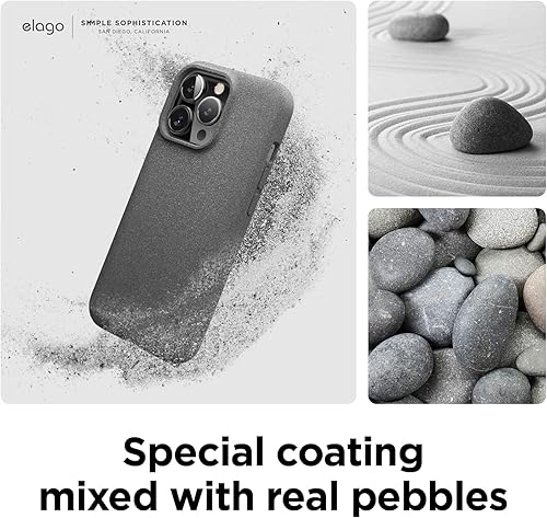 Miniatura 4 de elago Pebble - Funda compatible con iPhone 13 Pro de 6.1 pulgadas, funda protectora a prueba de golpes, revestimiento especial de guijarros,