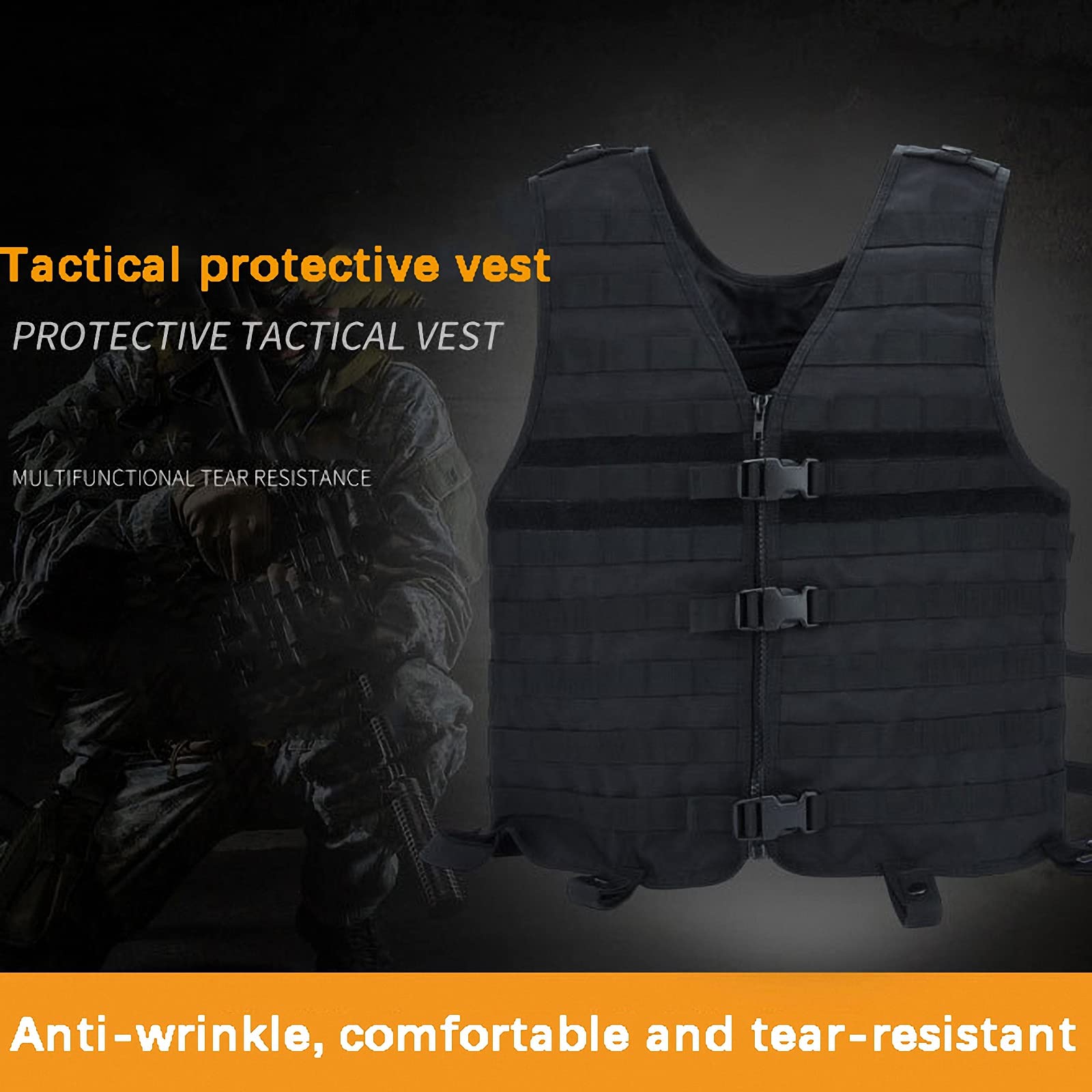 Gilet tattico Militare,platecarrier Paintball Airsoft,Pettorina Giubbotto da addestramento per Assalto da Campo all'aperto-CS Ruolo, Caccia, Pesca,Giochi di Sopravvivenza