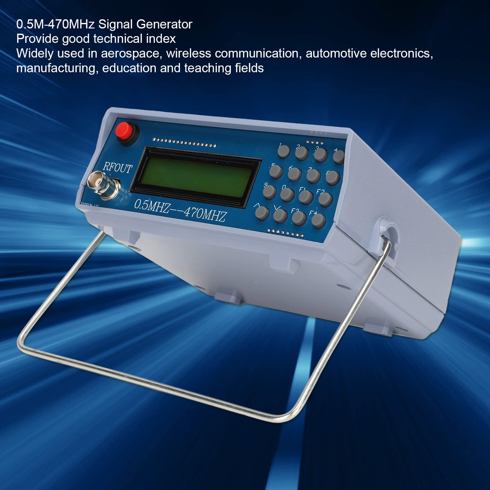 0,5 MHz Bis 470MHz Signal Generator, FM Radio Intercom Signal Generator Zähler, -70 Bis 132dB Frequenz Messer Tester für Luftfahrt/drahtlose Kommunikation/Fertigung