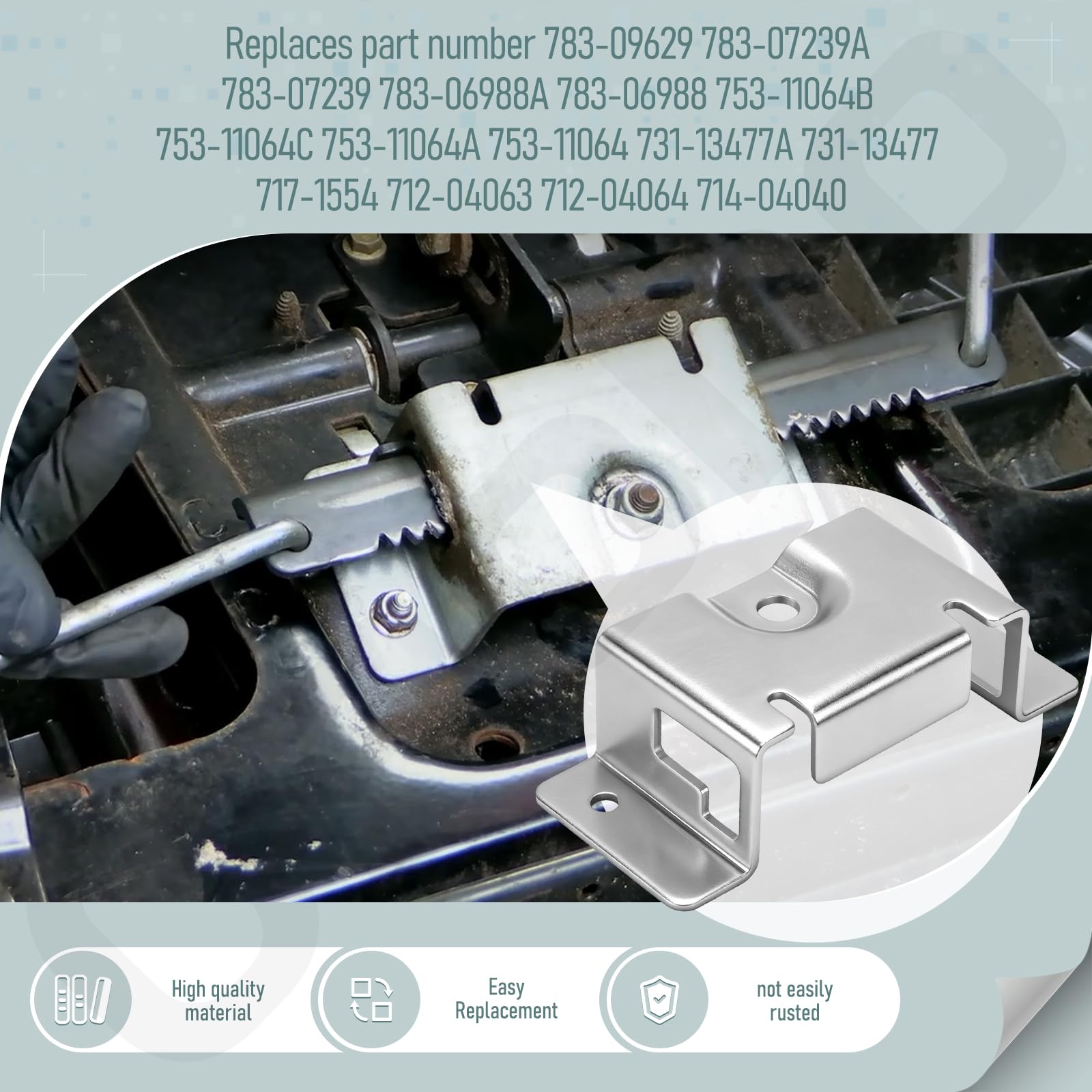 Ohoho 753-11064B 75311064B CR12 Kit de servicio de dirección compatible con cortacésped MTD Columbia CR30 / Cub Cadet CC30 CC30H CC30E Hydro Mini Riders & Craftsman R1000, con brida hexagonal 741