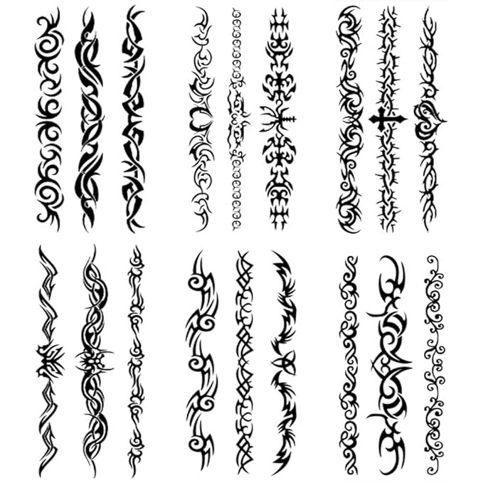 🔥 Tribal Tattoo Arm Stickers | Temporary Tattoos for Men & Women