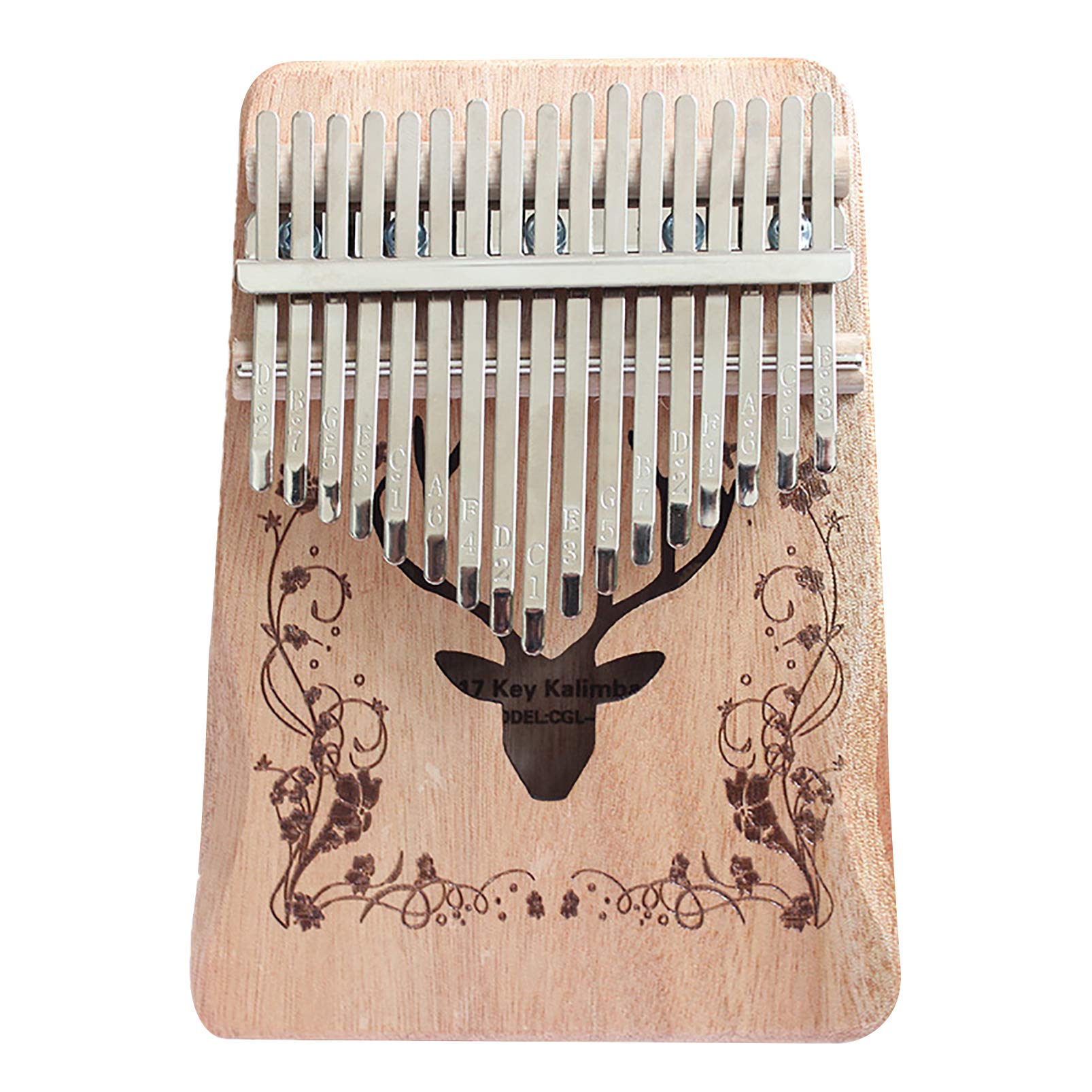 17 Chiavi Kalimba, Mogano Finger Piano Studio Istruzione Tune Martello,Professionale Marimba Musicale Pianoforte Music Lover Strumento,Con La Sintonizzazione Martell MahoganyA