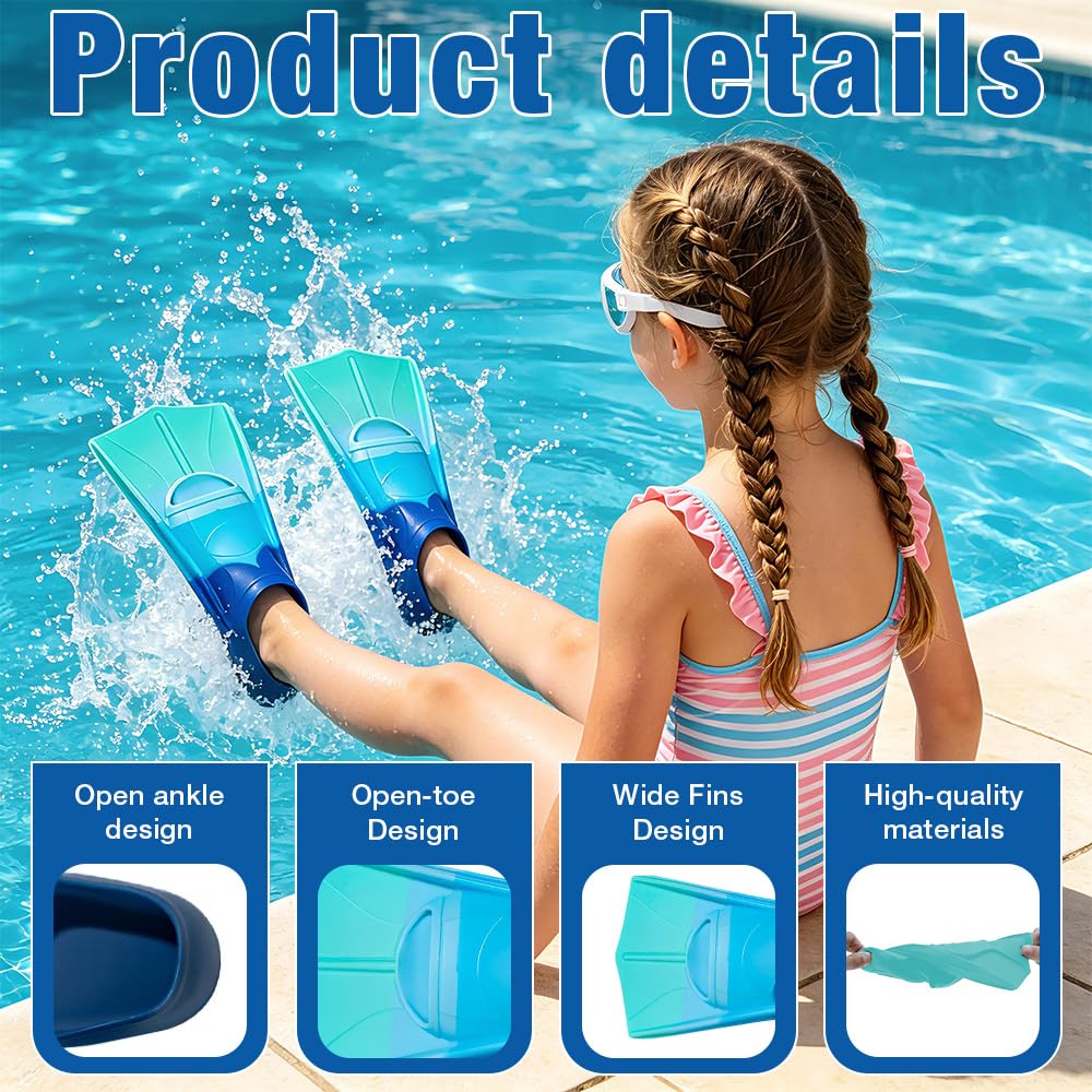 Mineup Pinne Da Immersione, Pinne Da Nuoto Corte, Pinne Da Allenamento Per Nuoto in Silicone, Pinne Corte Per Snorkeling, Pinne Da Snorkeling, Pinne Galleggianti Per Immersioni(33-35)