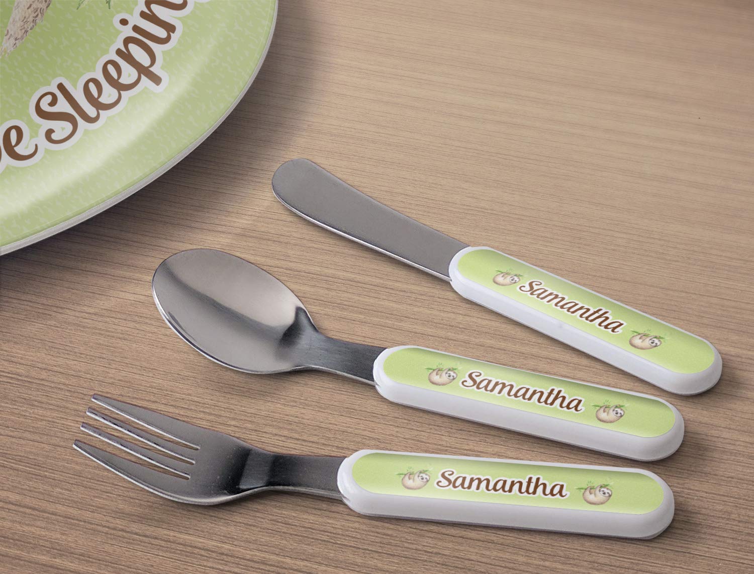 Personalized Sloth Kid's Flatware